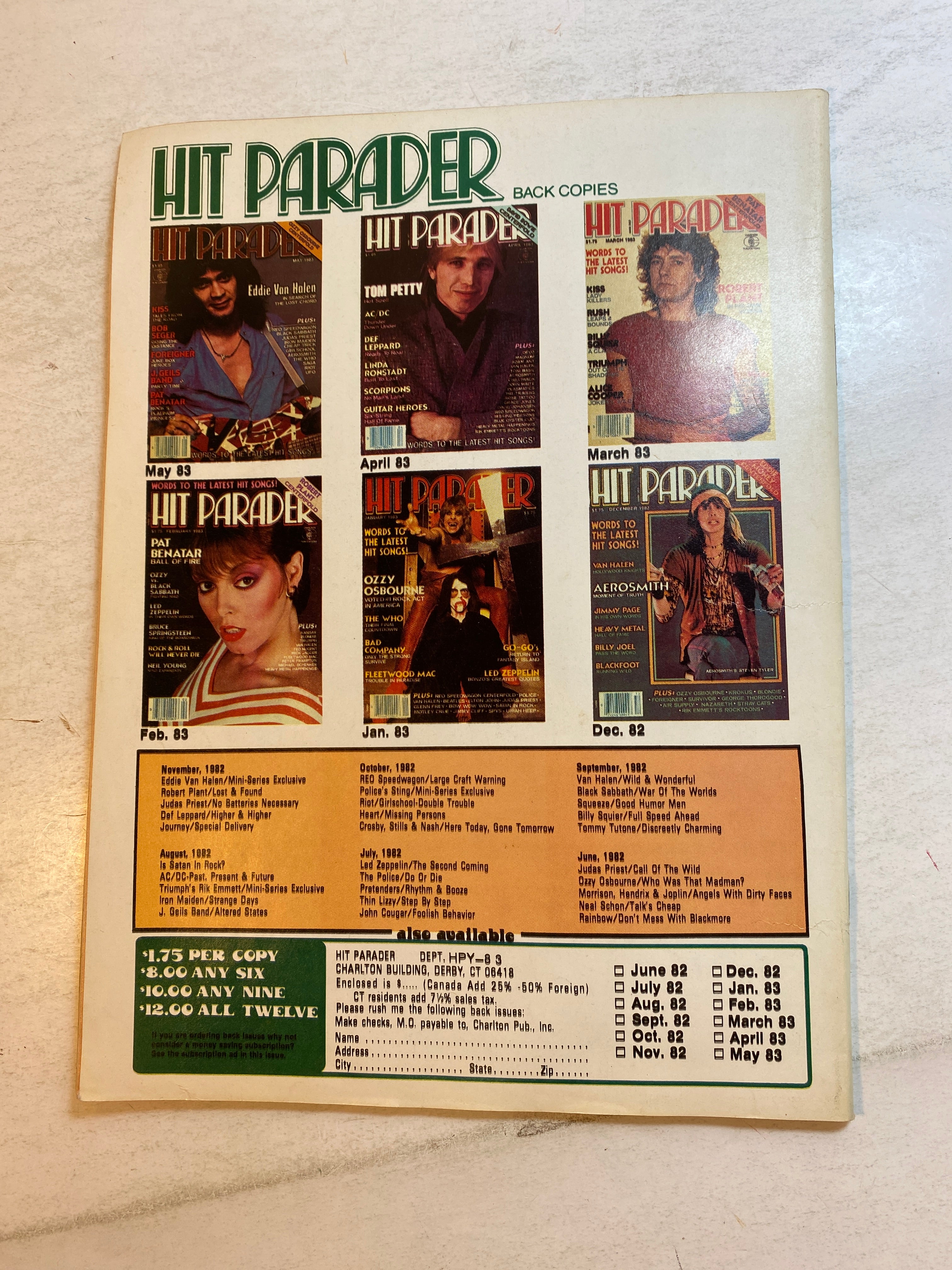 Hit Parader Yearbook Fall 1983
