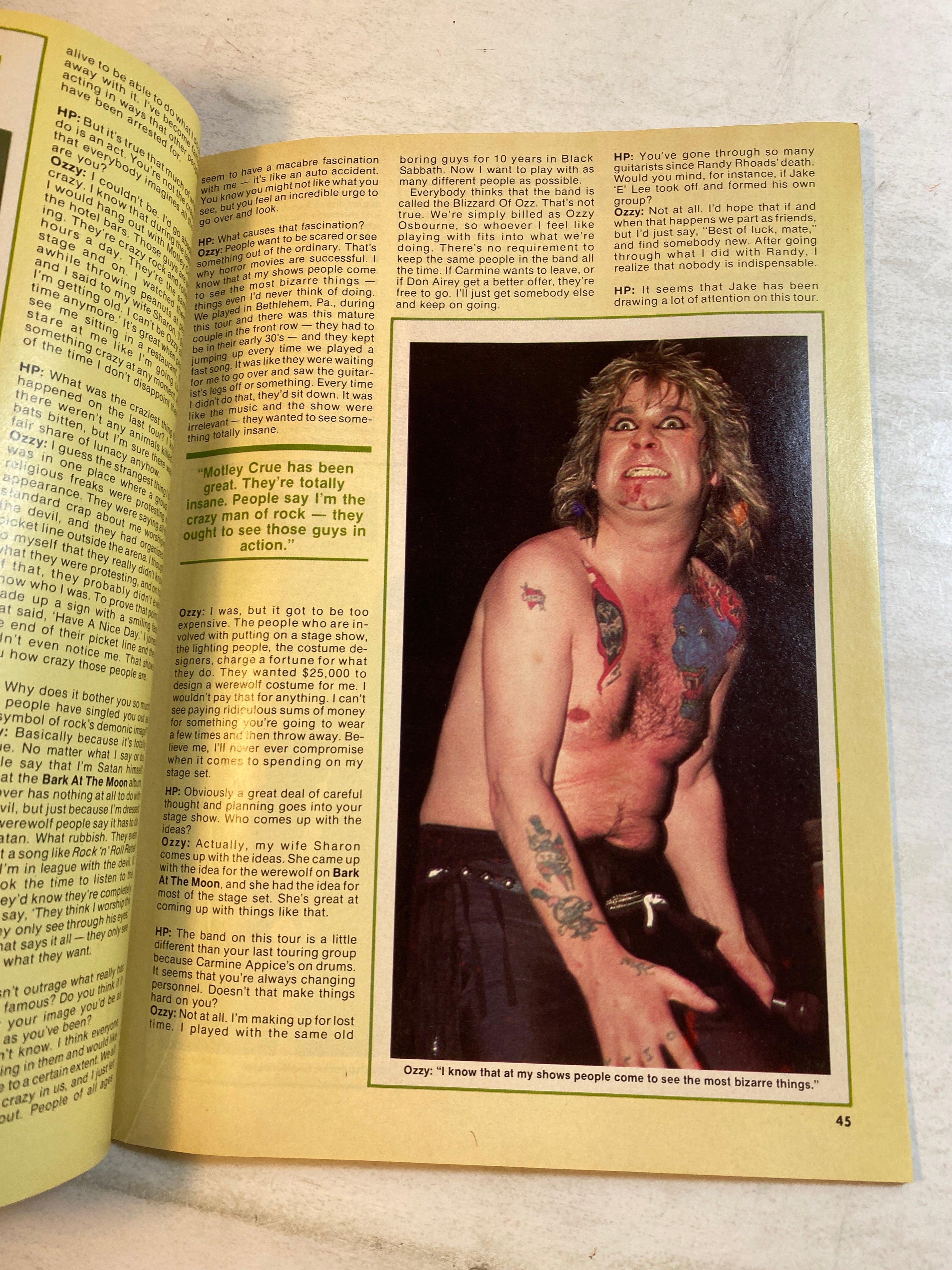 Hit Parader Yearbook Fall 1984 David Lee Roth