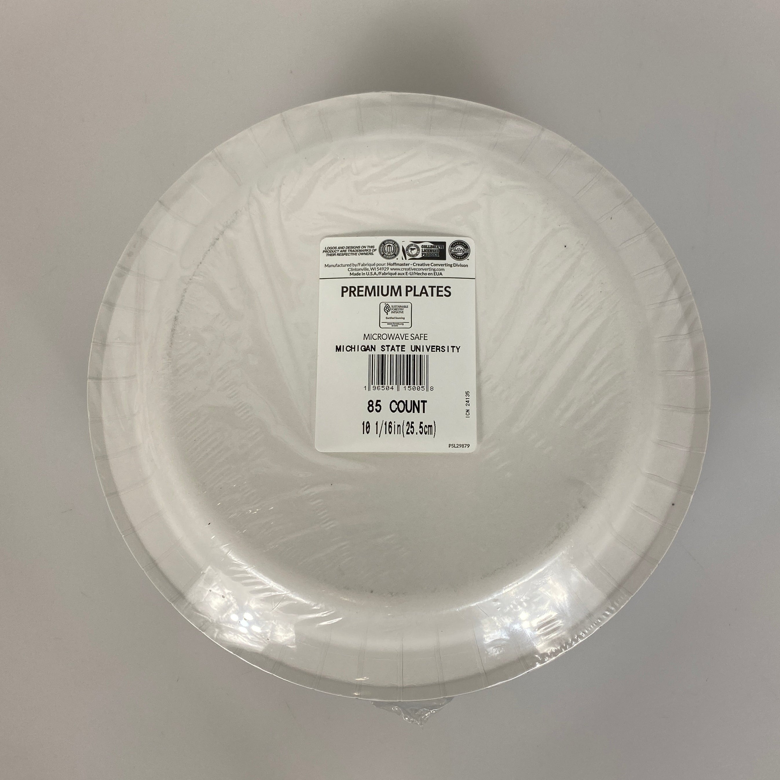 Hoffmaster-Creative MSU Paper Plates Branded 85 Count *New*