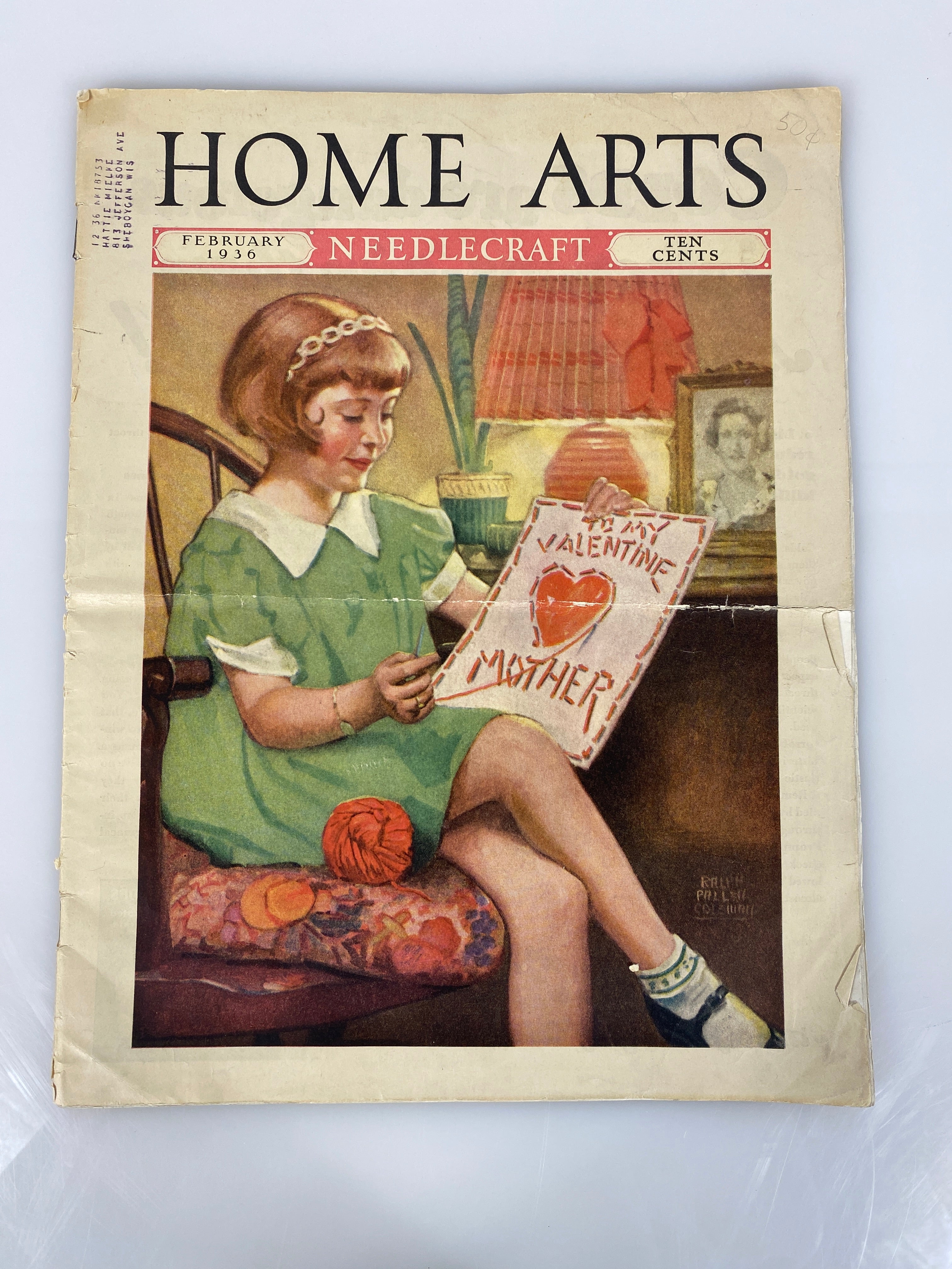 Home Arts Needlecraft February 1936 Vintage Periodical