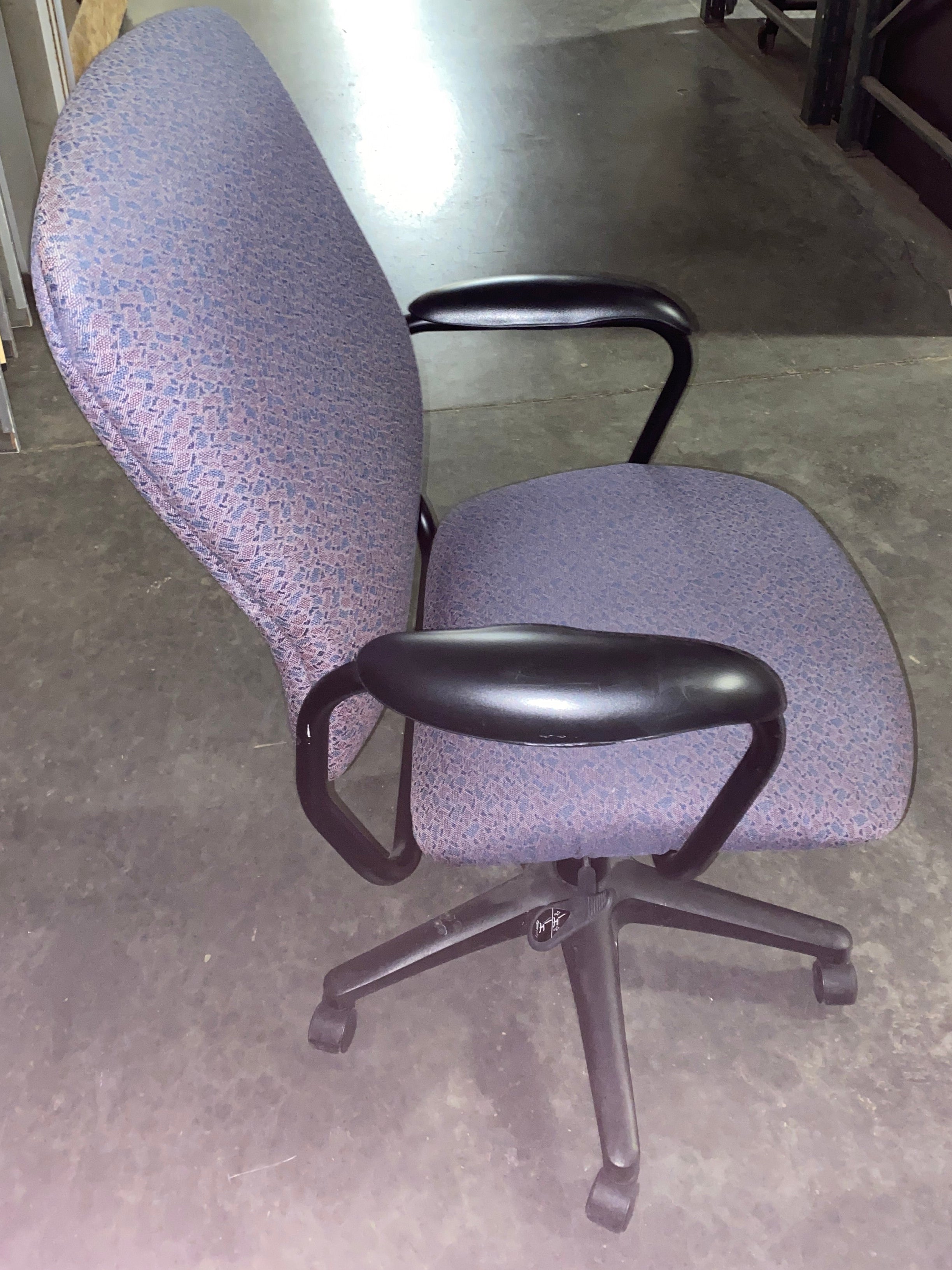 Hon Upholstered Purple Rolling Office Chair