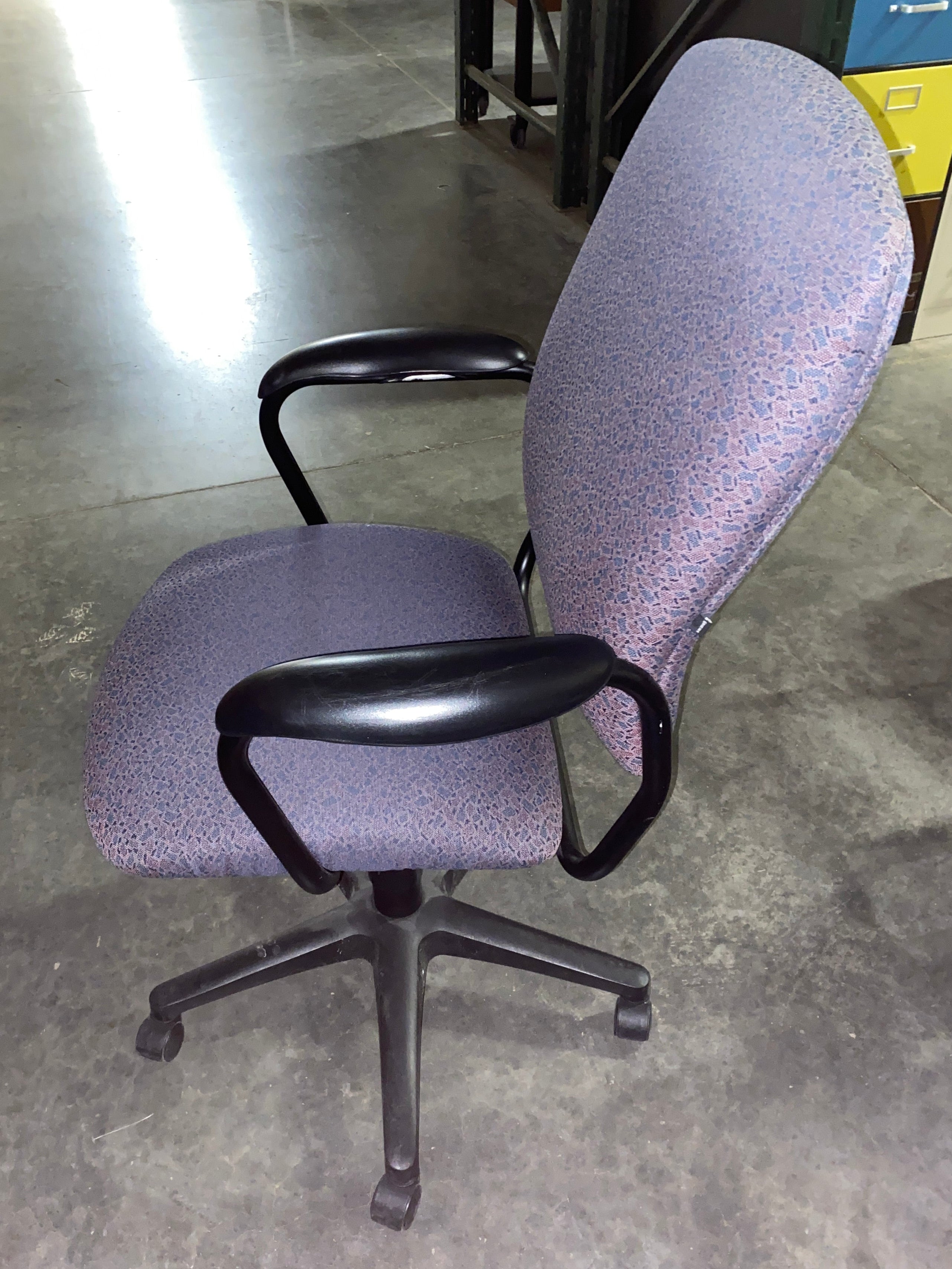 Hon Upholstered Purple Rolling Office Chair