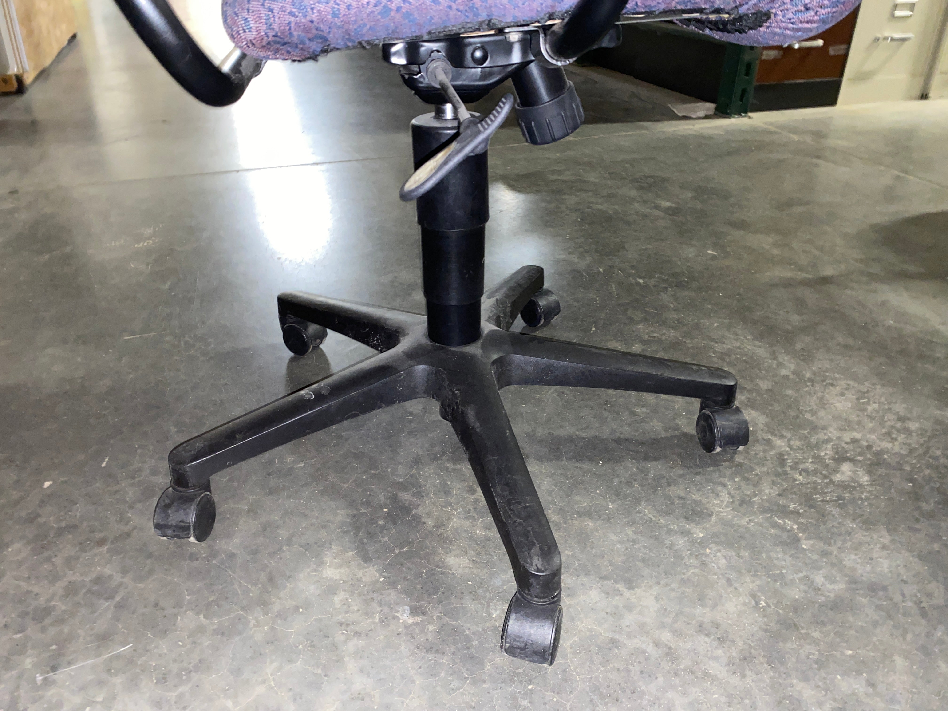 Hon Upholstered Purple Rolling Office Chair
