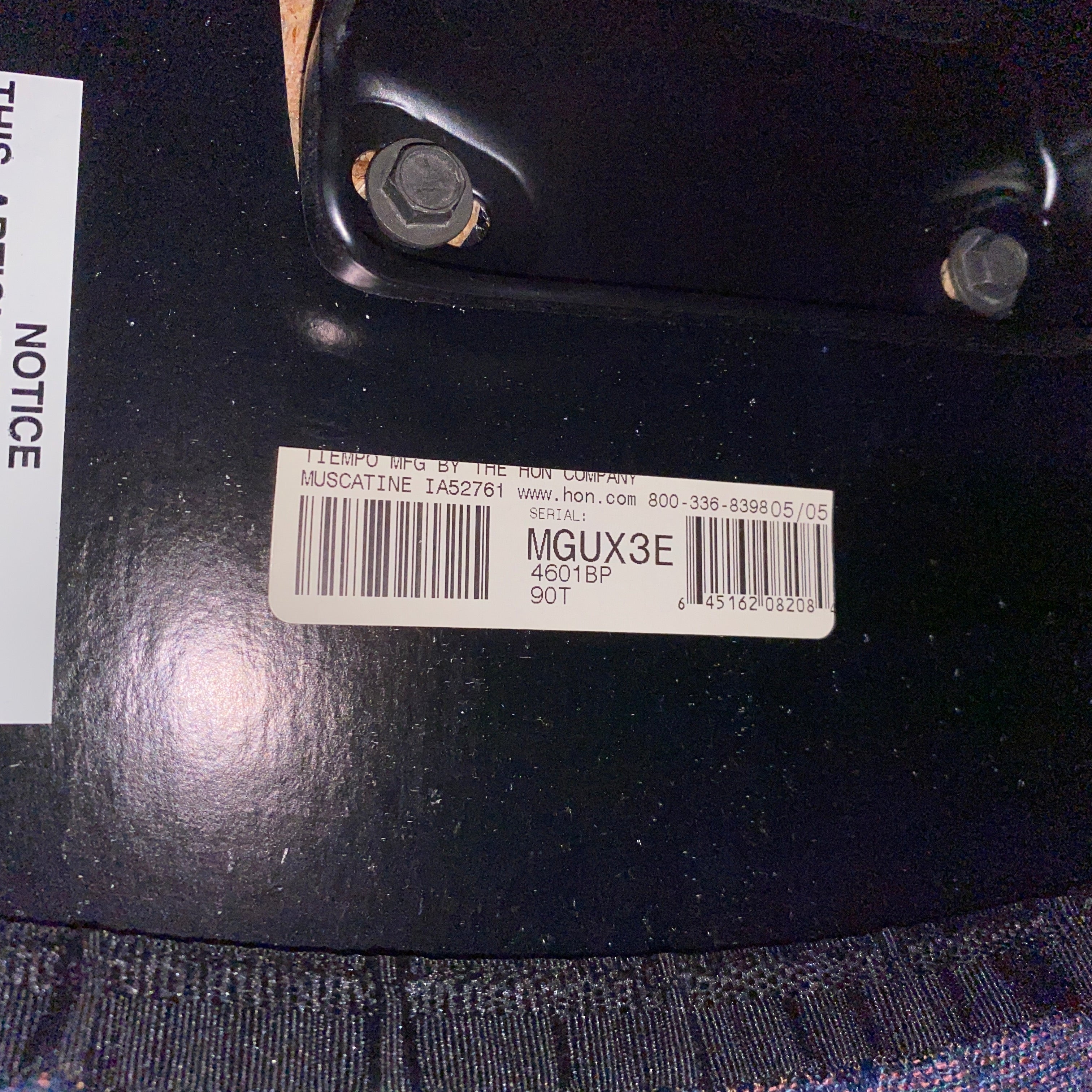 Hon Upholstered Purple Rolling Office Chair