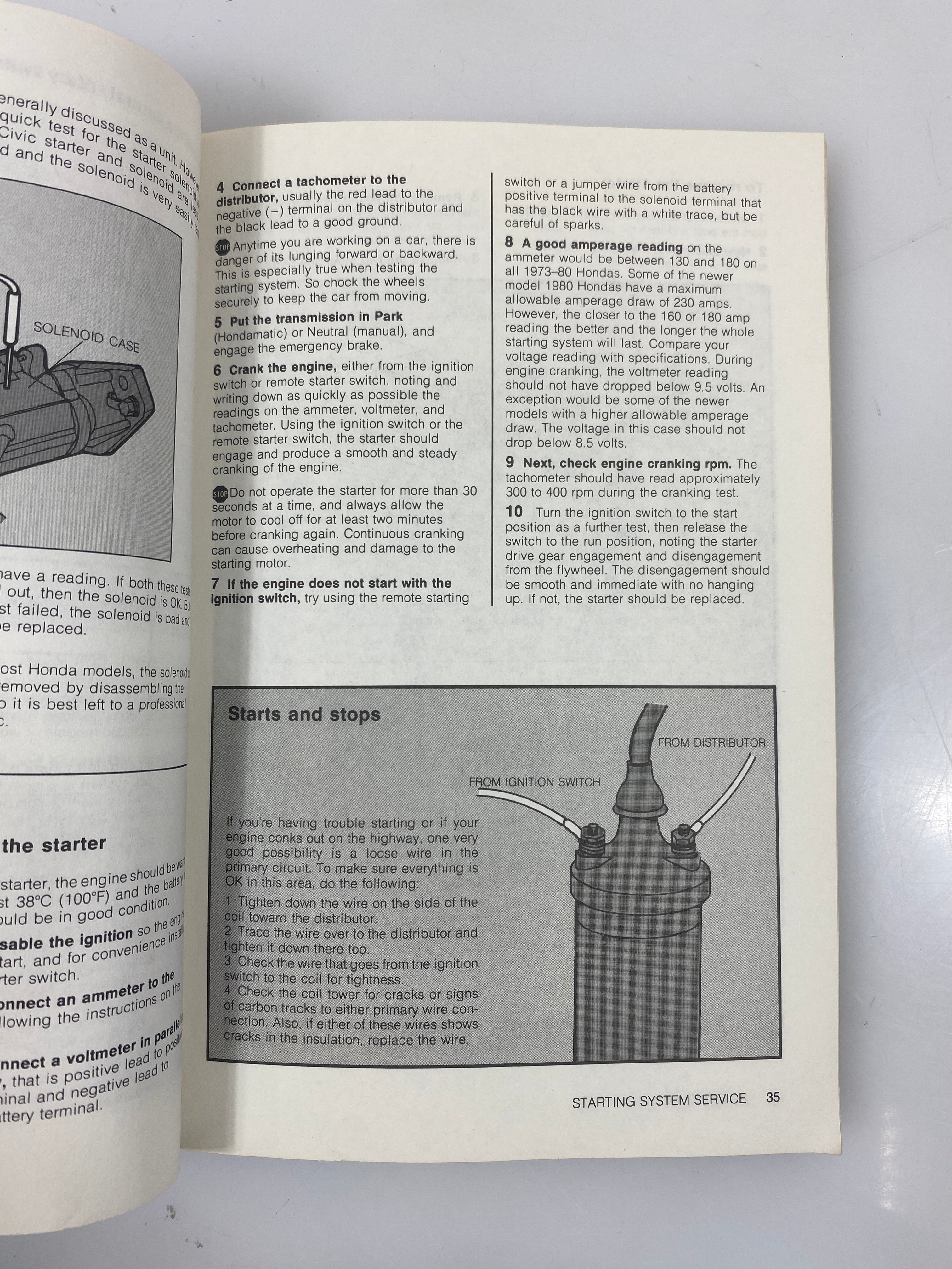 Honda Car Care Guide 1980 SC