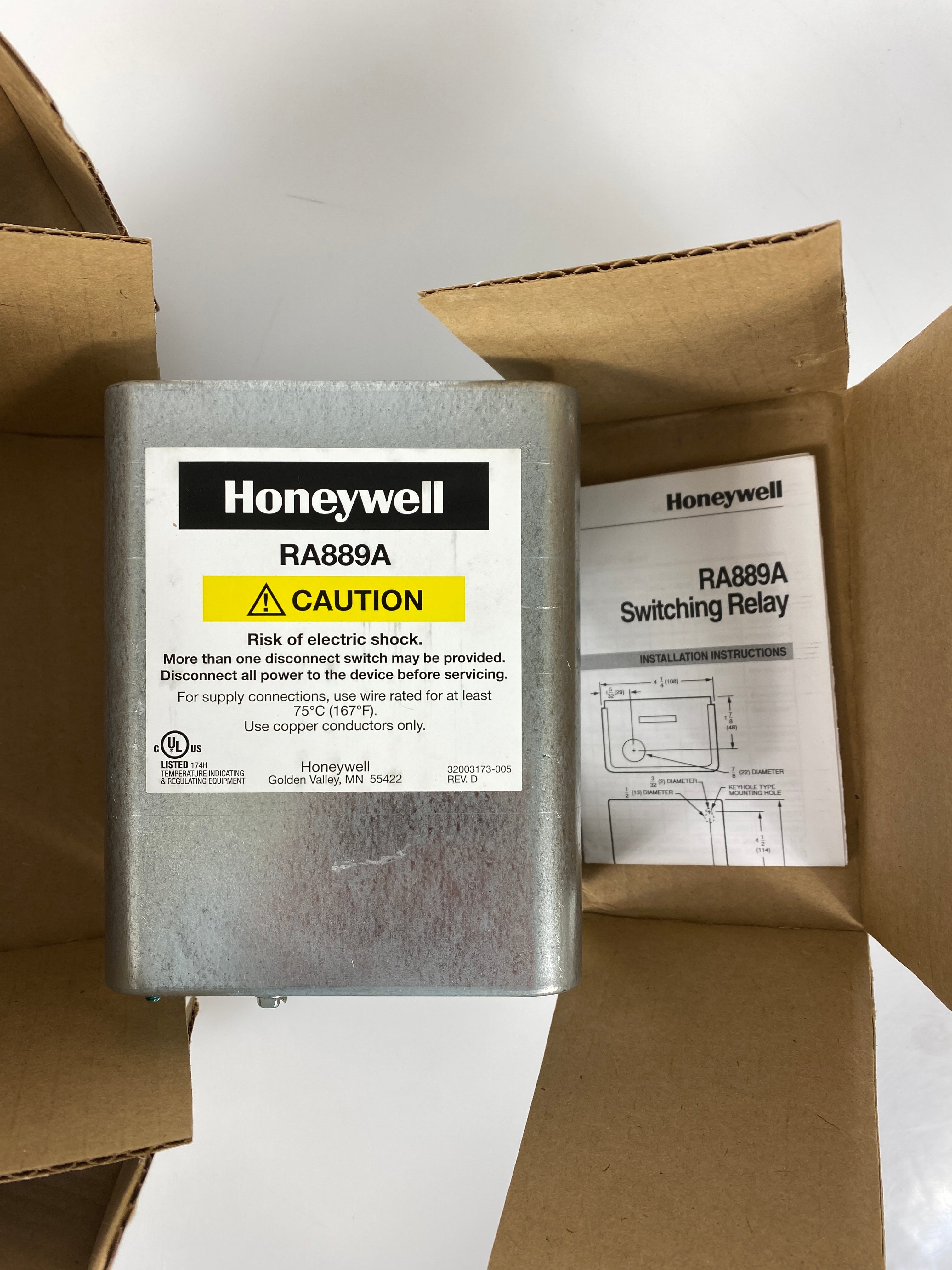 Honeywell 120 Volt Relay Switch RA889A1001