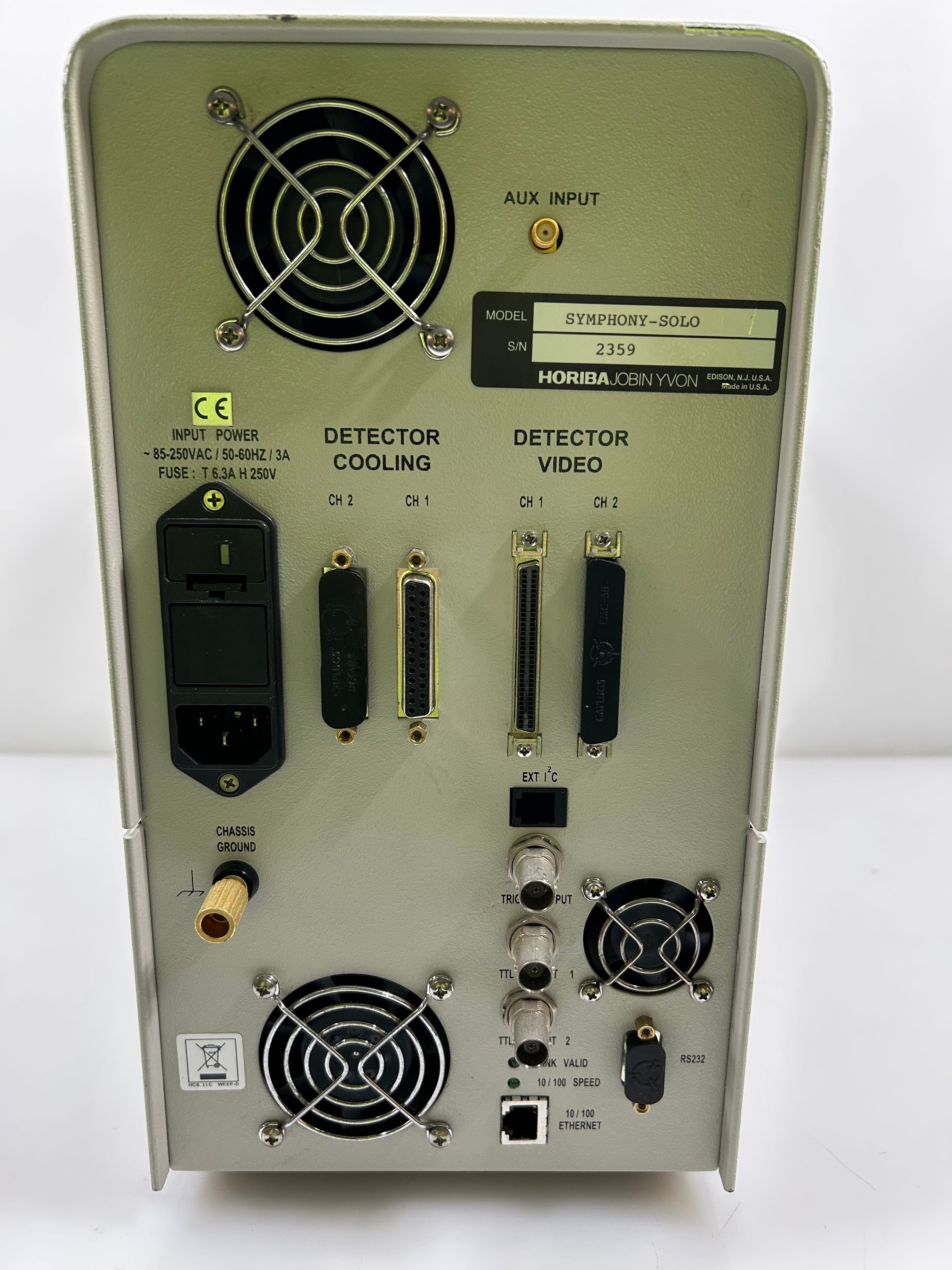 Horiba Symphony Cryogenic Open-Electrode CCD Detector with Controller *Untested*