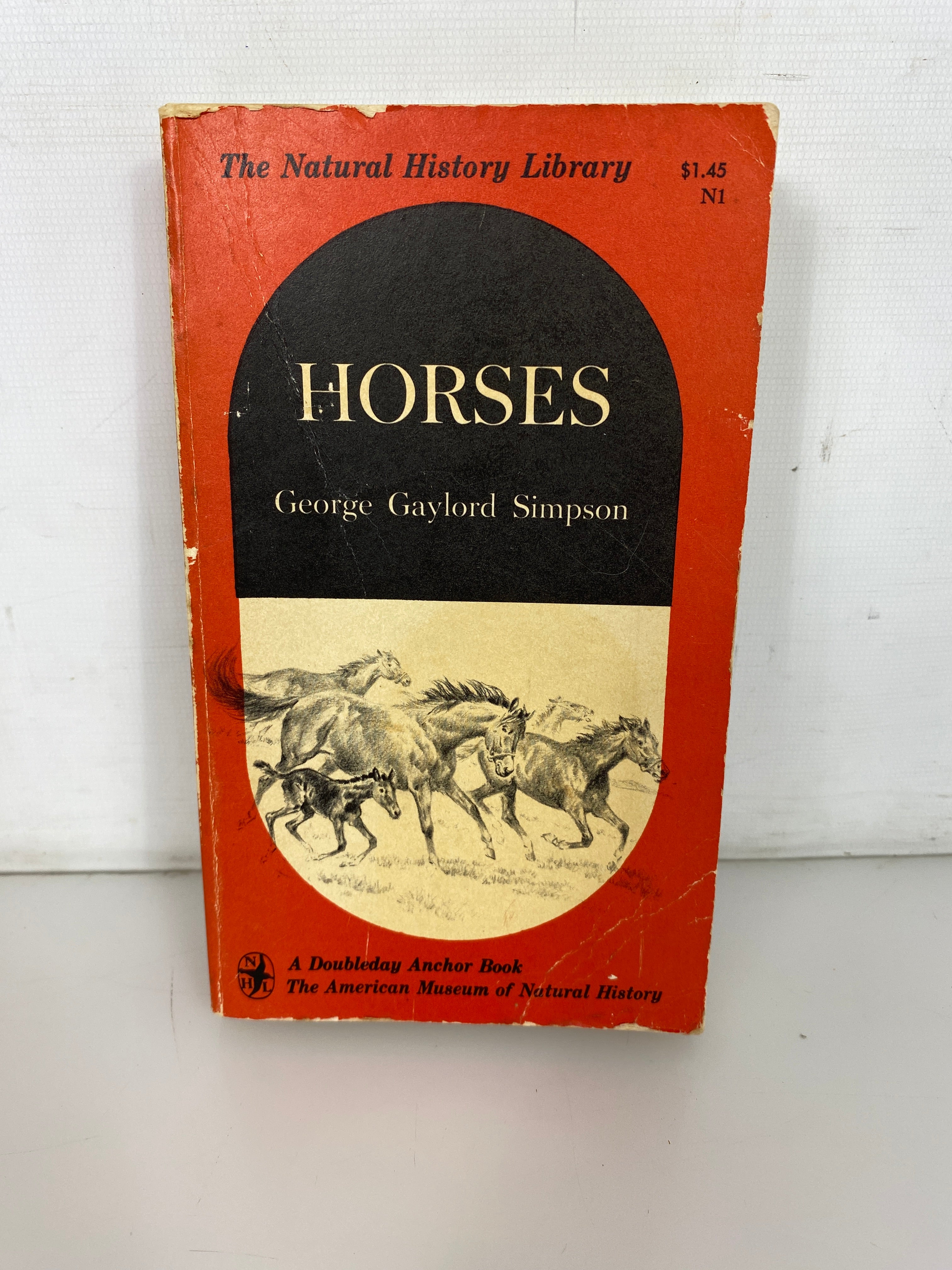 Horses by George Gaylord Simpson 1961 Doubleday Anchor PB
