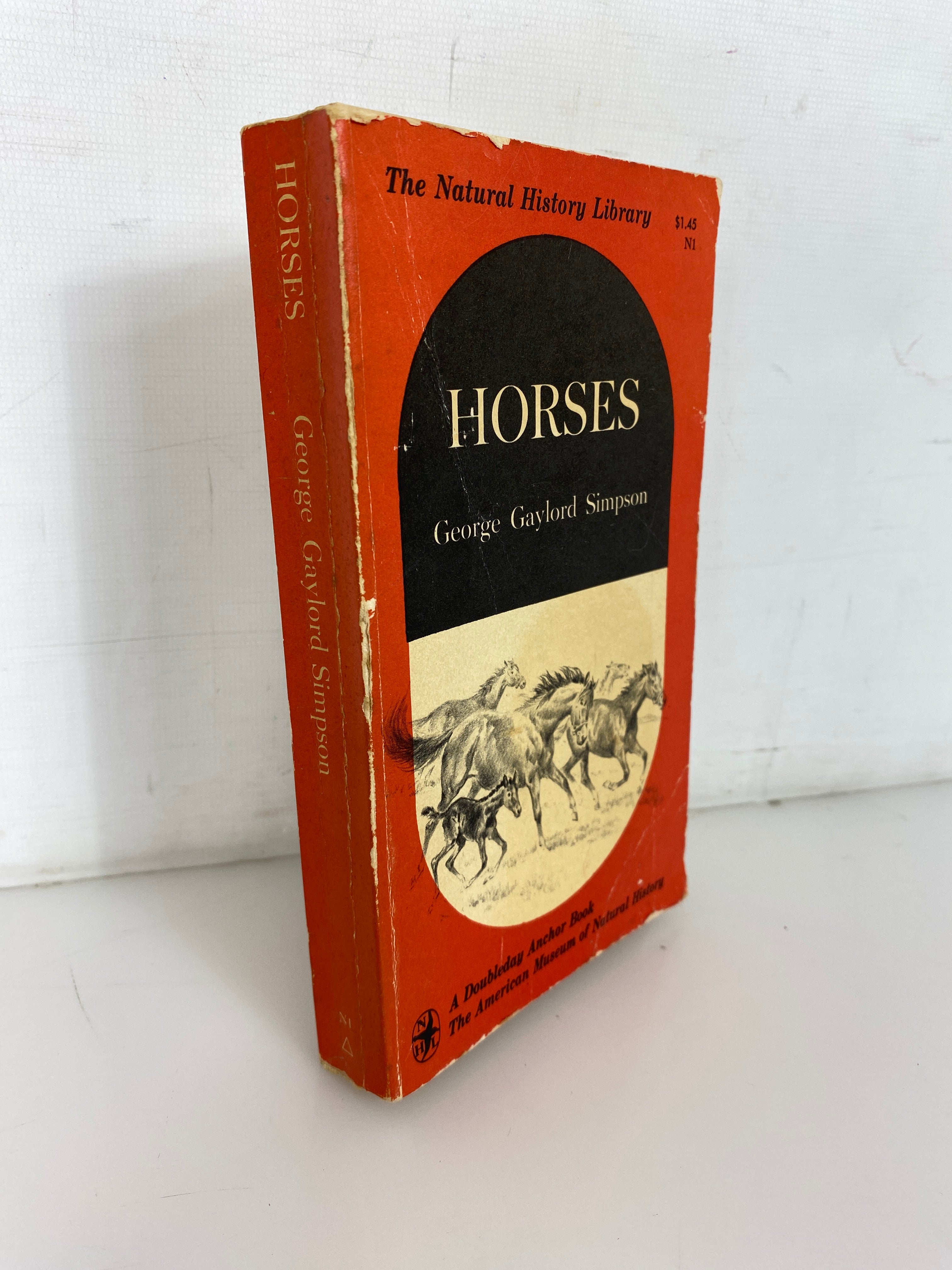 Horses by George Gaylord Simpson 1961 Doubleday Anchor PB