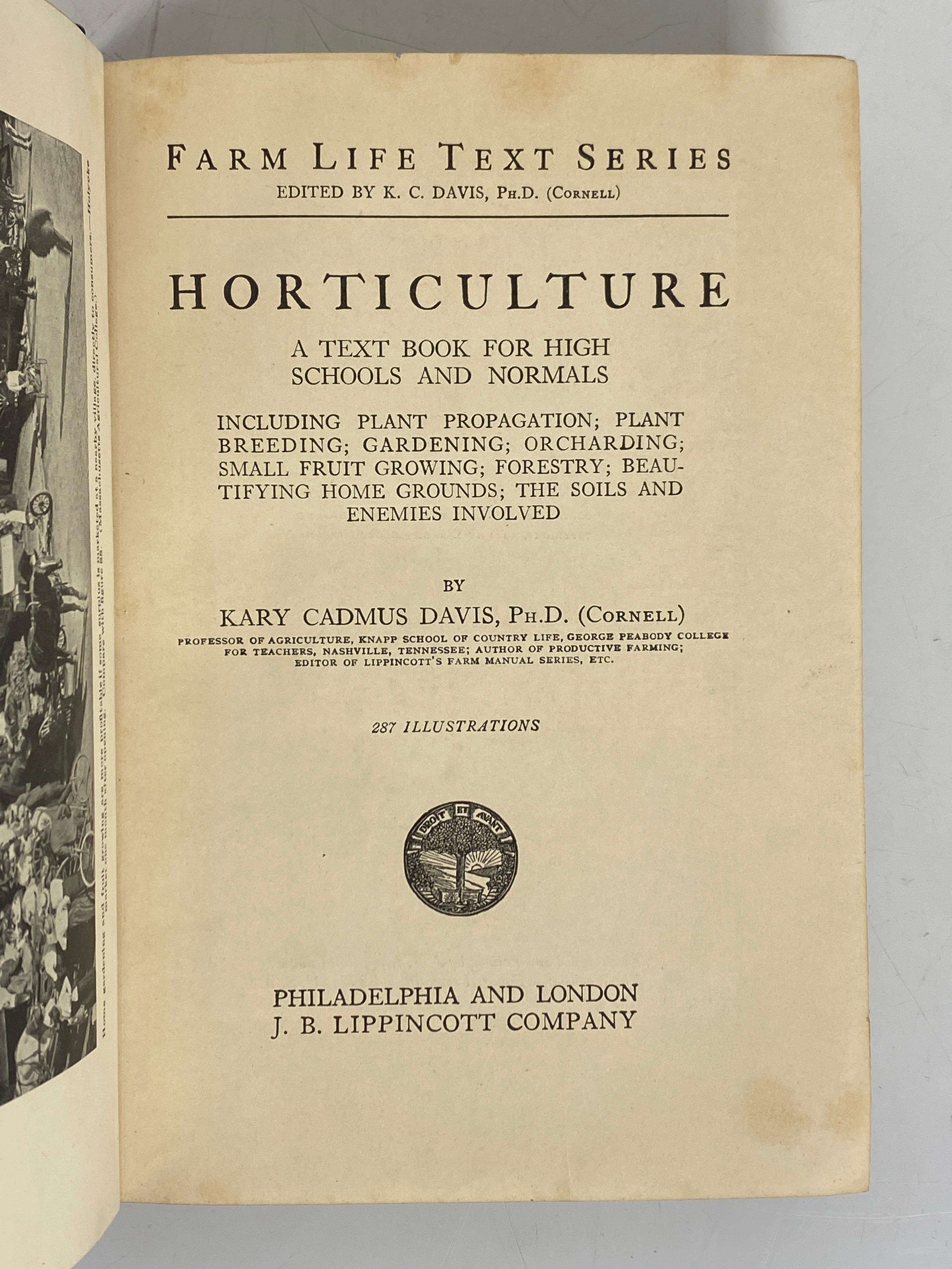 Horticulture by K.C. Davis 1922 Antique H.S. Textbook HC