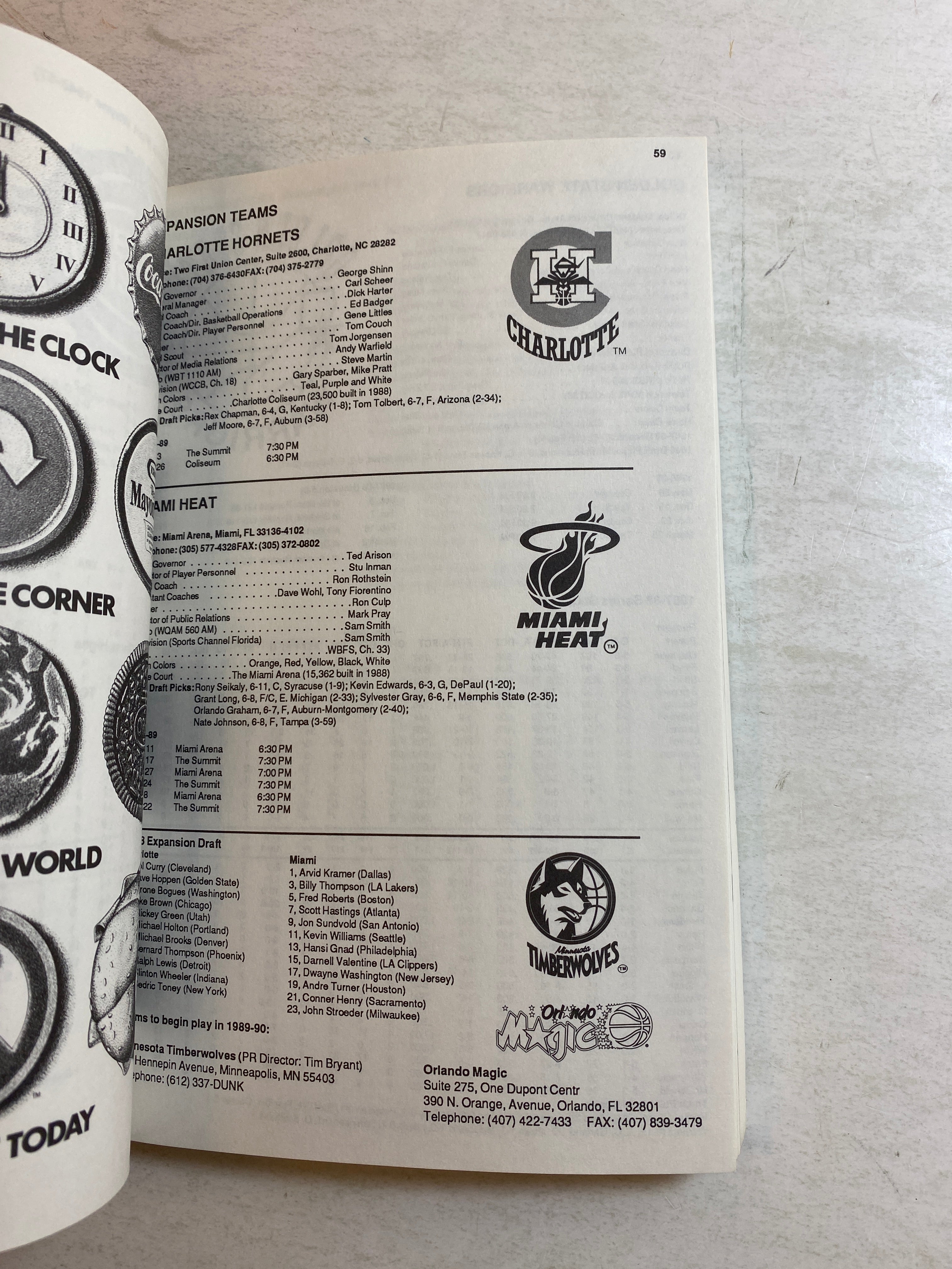 Houston Rockets NBA Media Guide 1988-1989