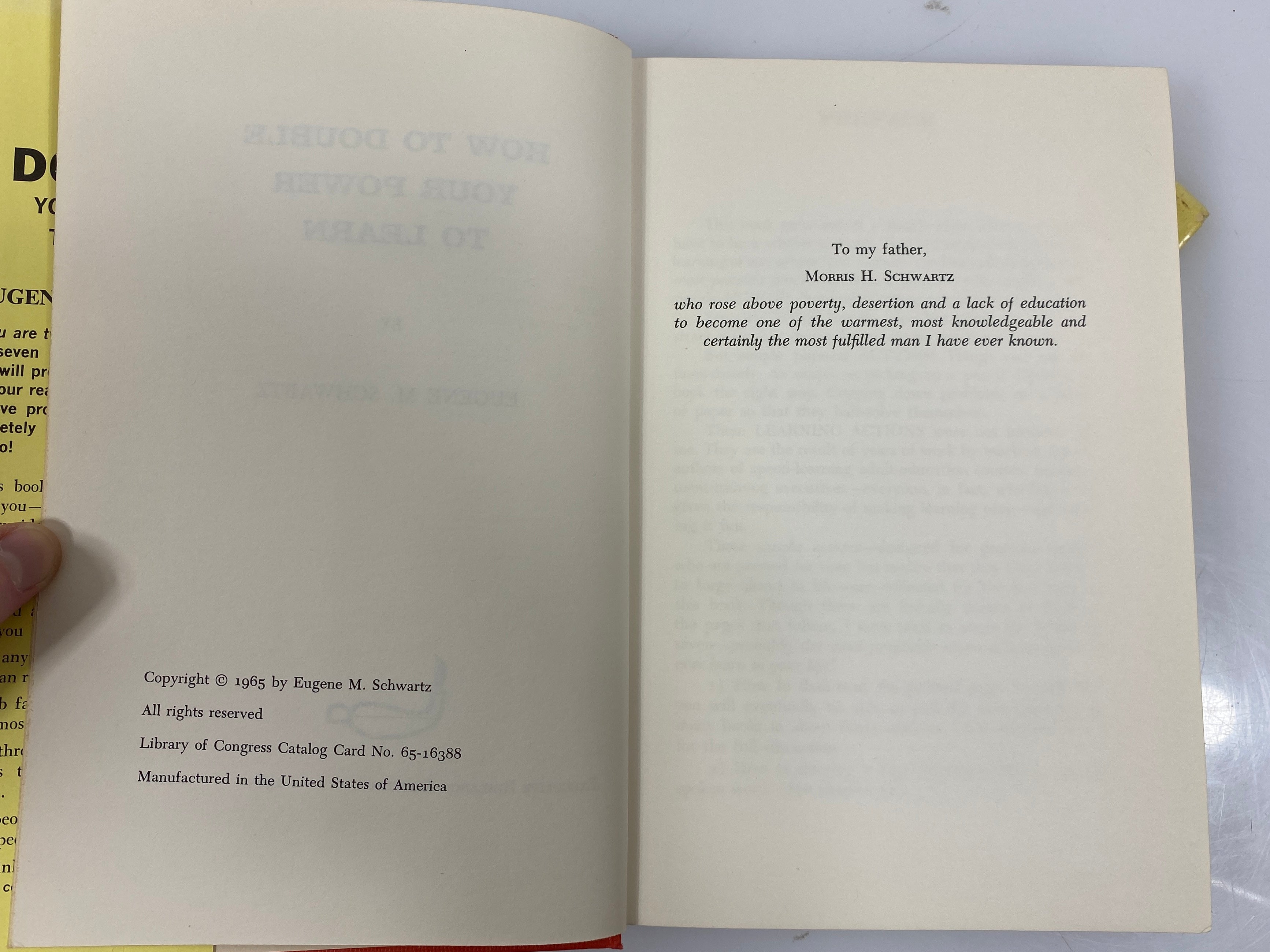 How to Double your Power to Learn by Eugene M. Schwartz 1965 HCDJ