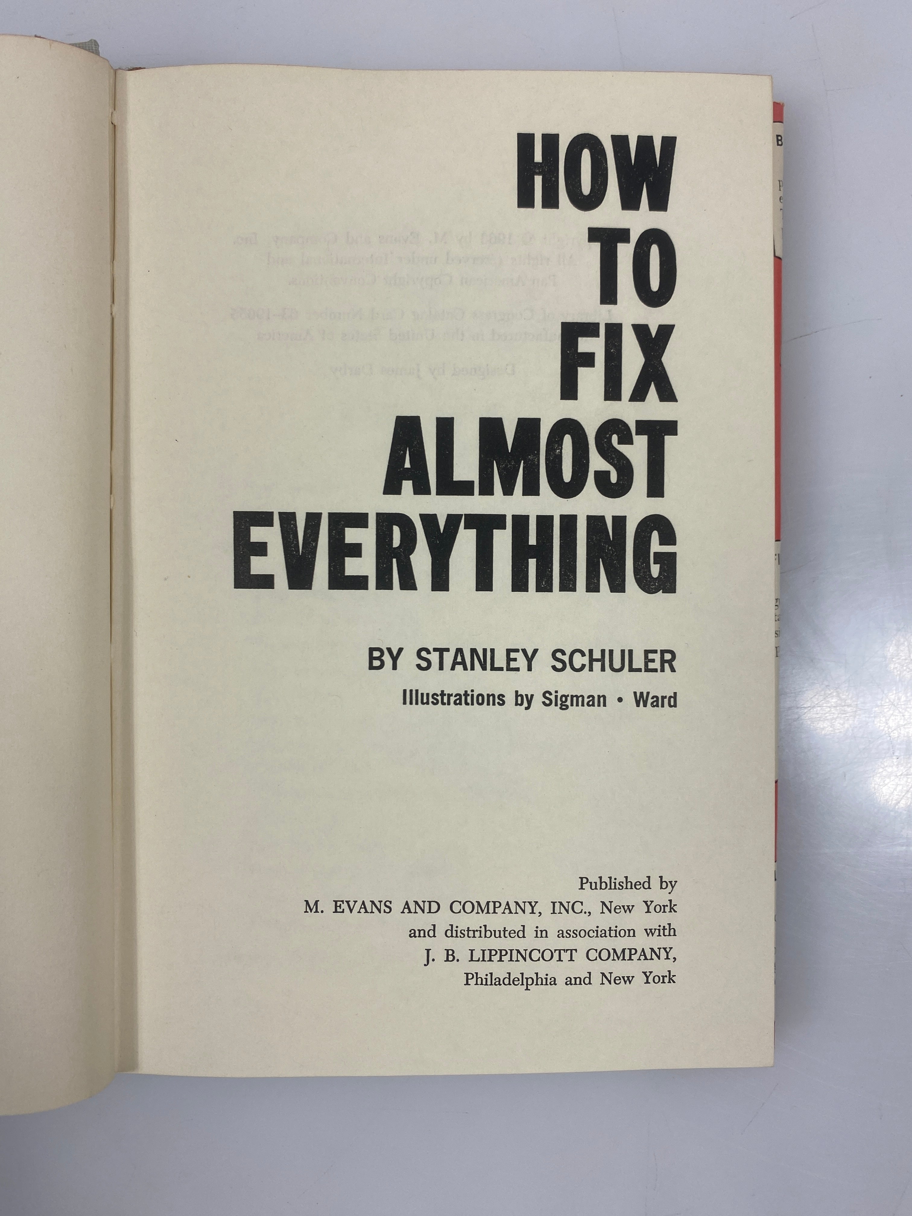 How to Fix Almost Anything by Schuler 1963 HCDJ