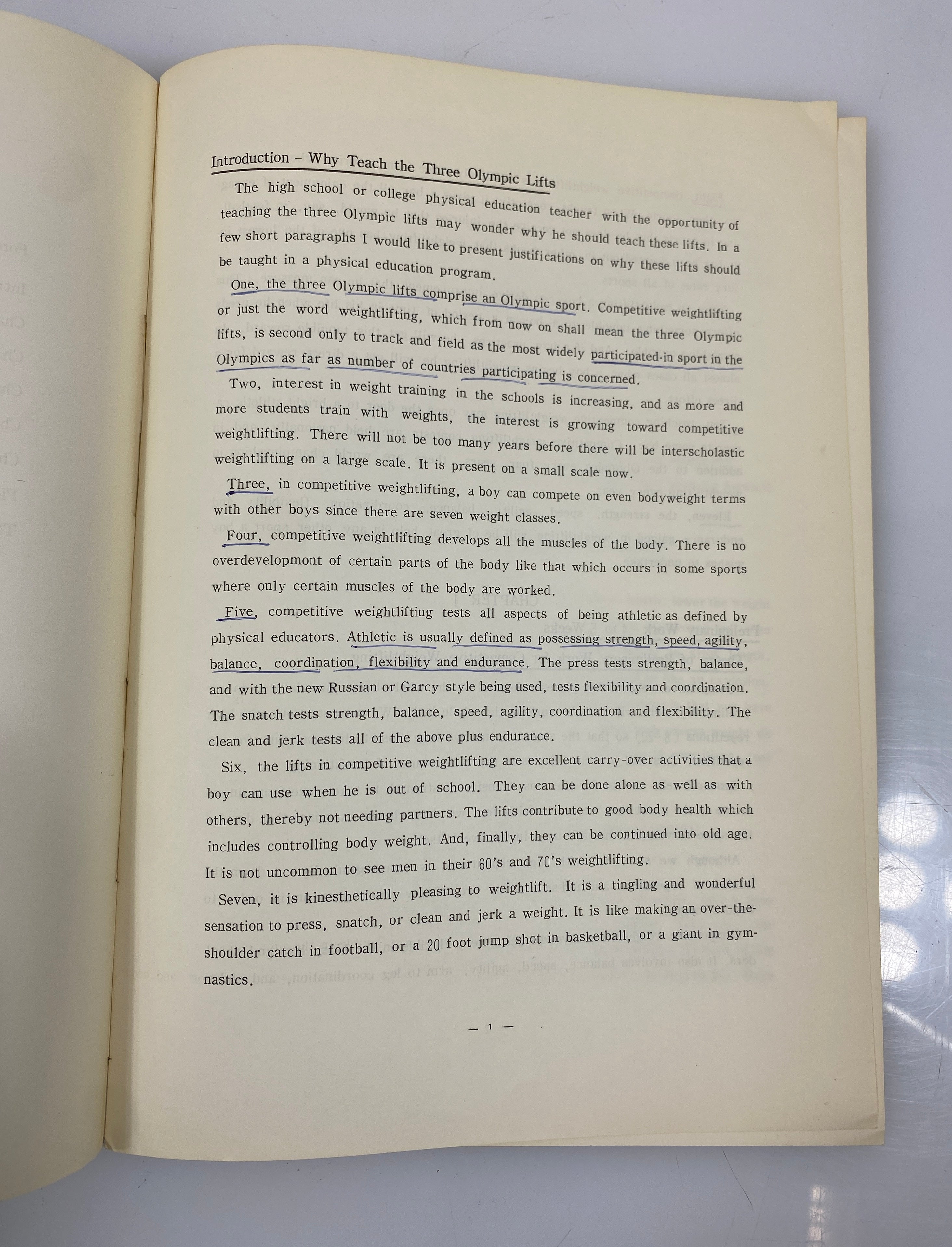 How to Teach Weightlifting in High School & College by Miller Vintage SC