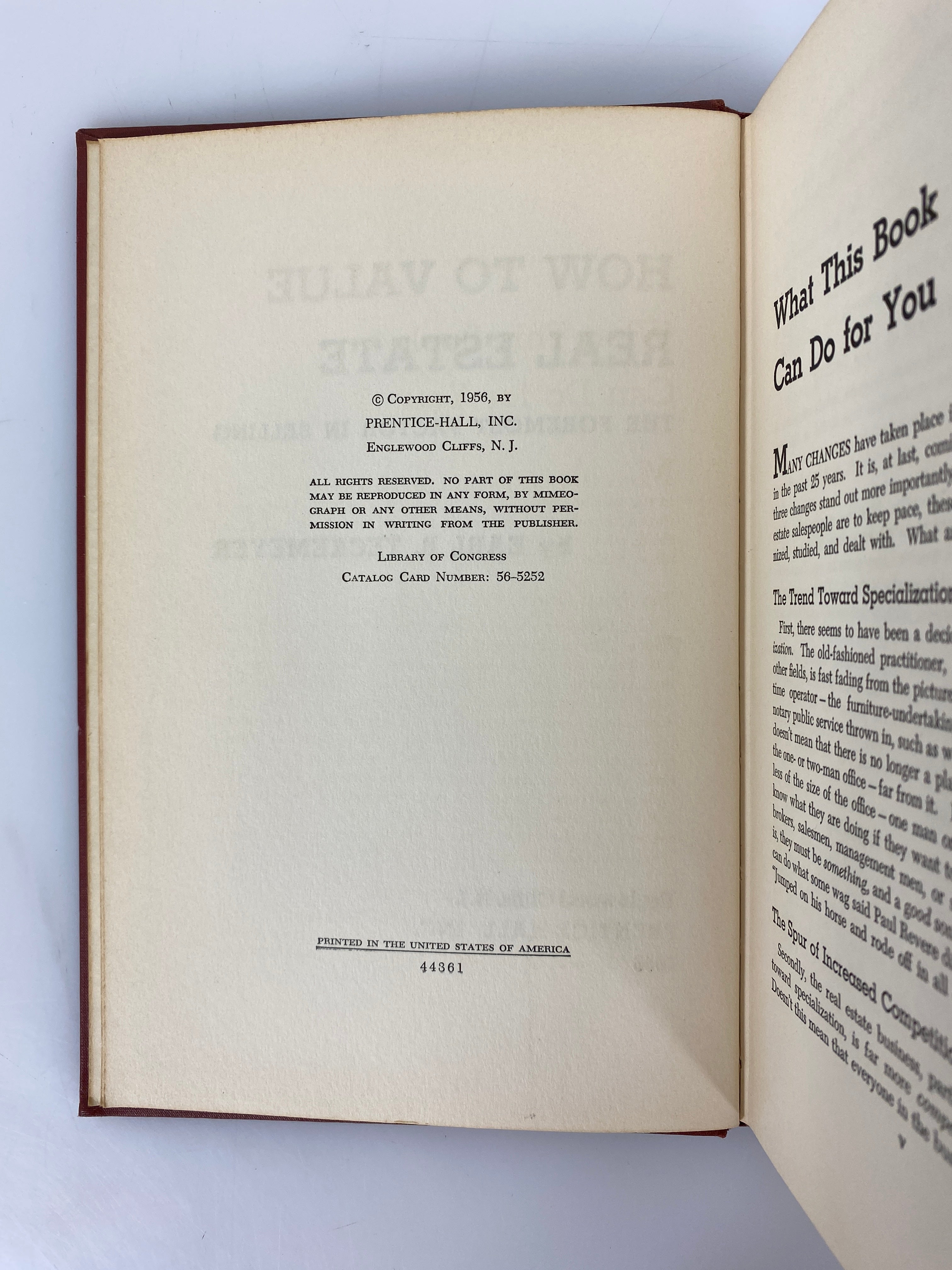 How to Value Real Estate by Earl Teckemeyer 1956 Vintage HC