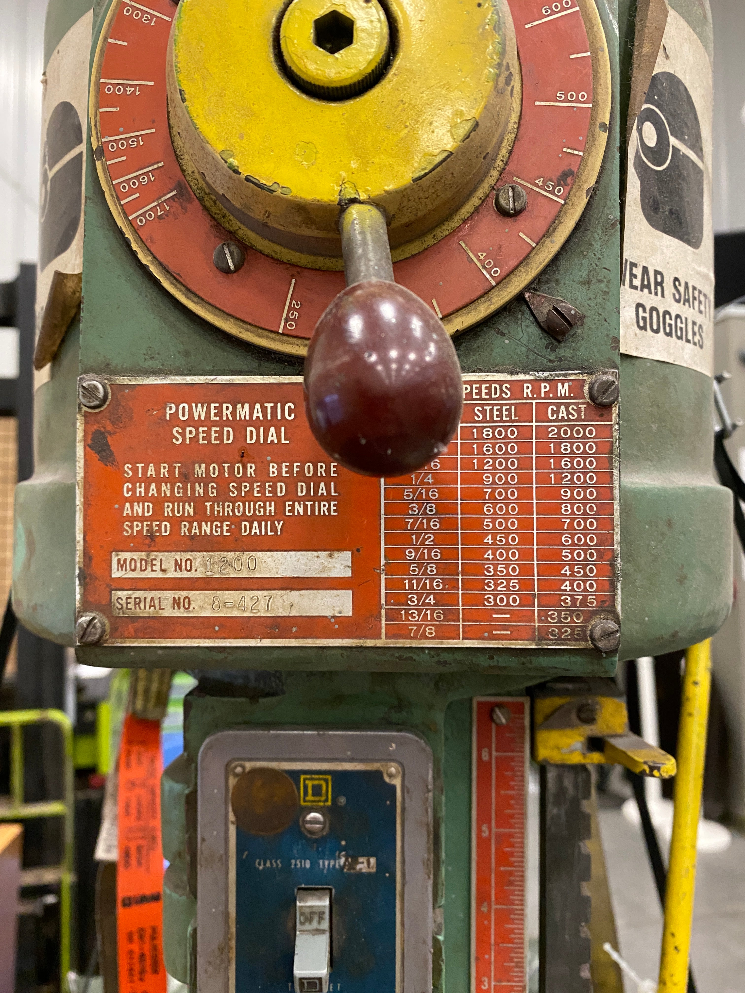 Howard & Smith #1200 Powermatic Speed Dial Drill Press