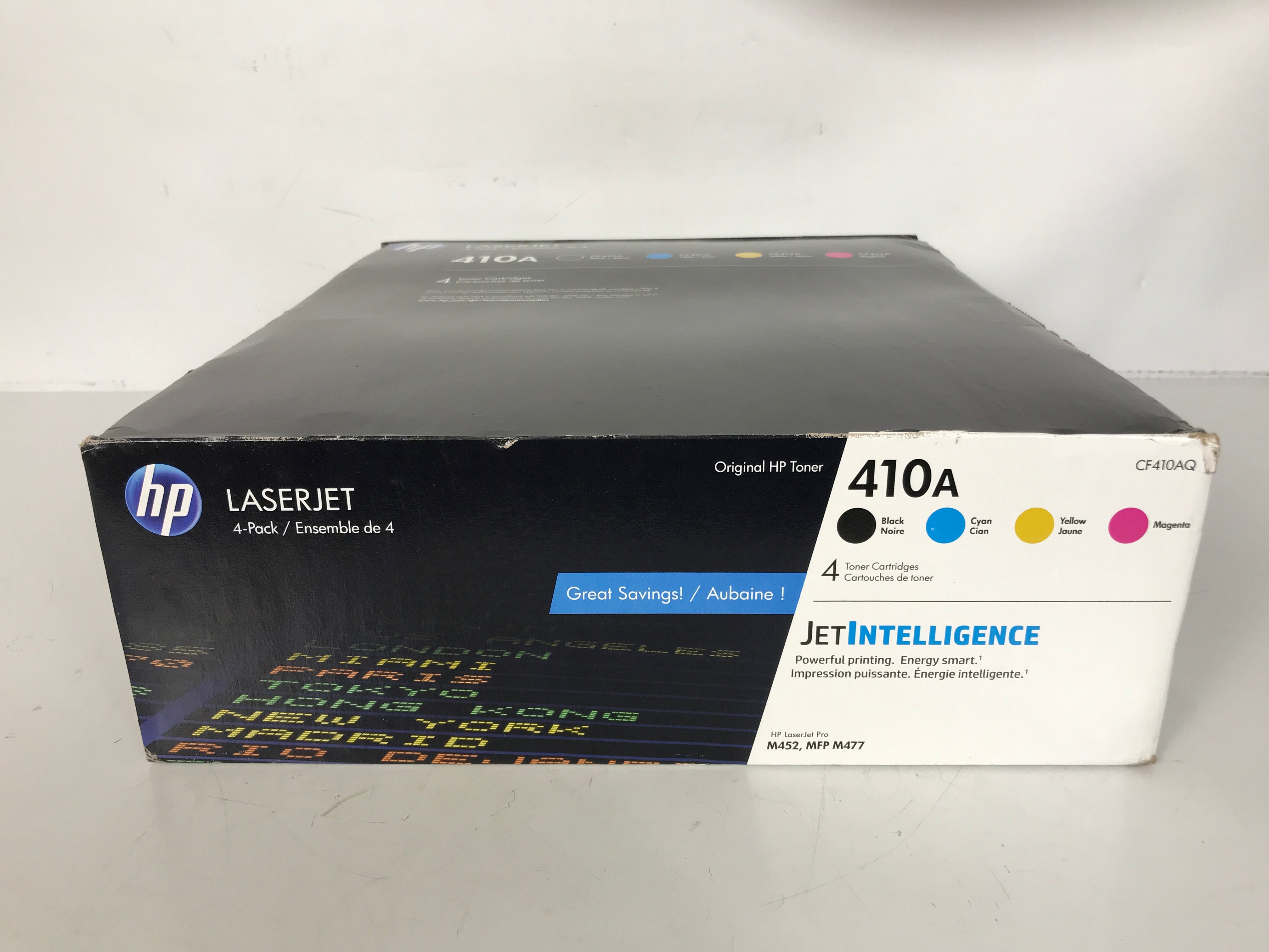 HP 410A 4-Pack Black, Cyan, Magenta, Yellow Toner Cartridge *New*
