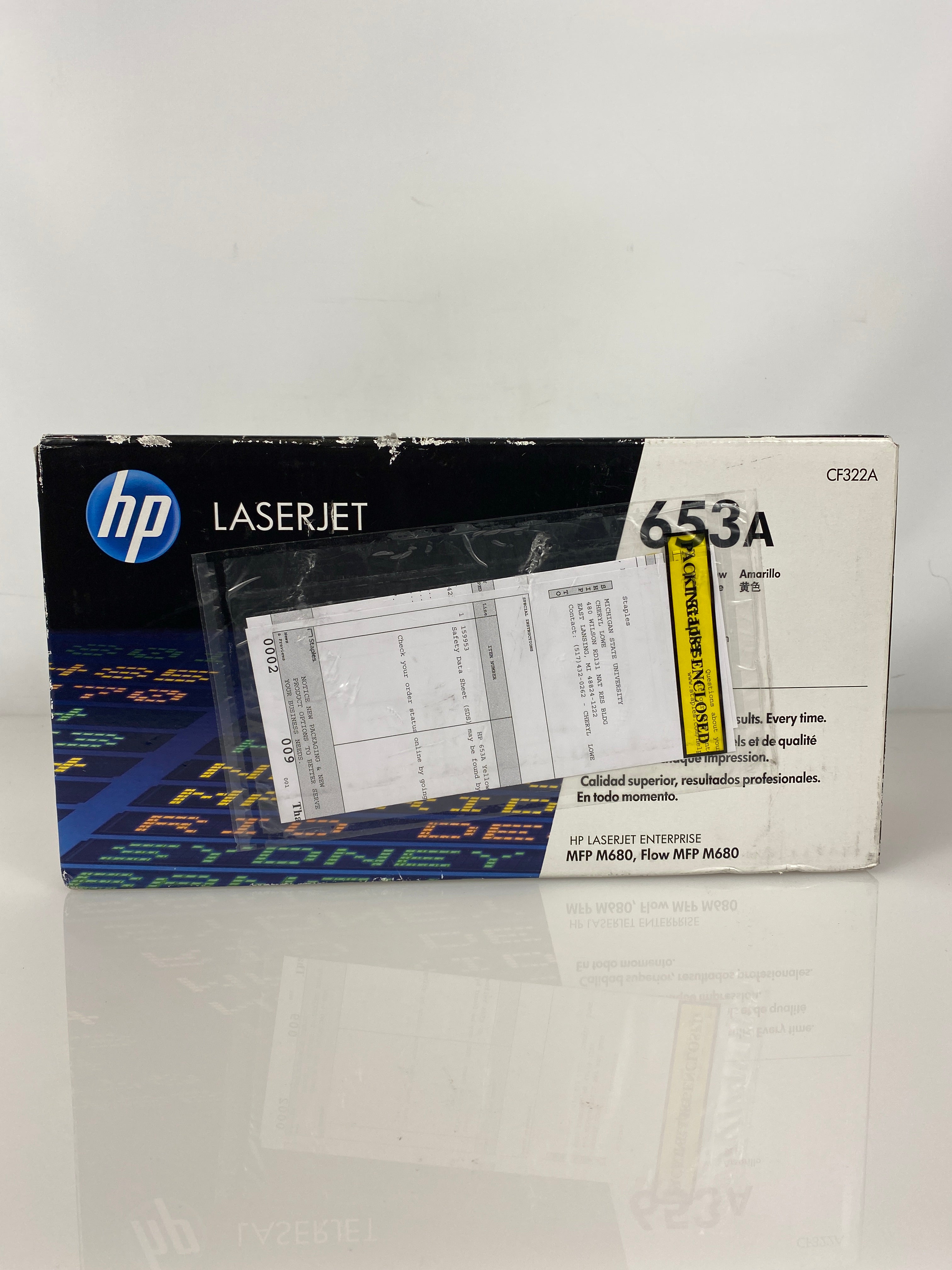 HP 653A CF322A Yellow Toner Cartridge