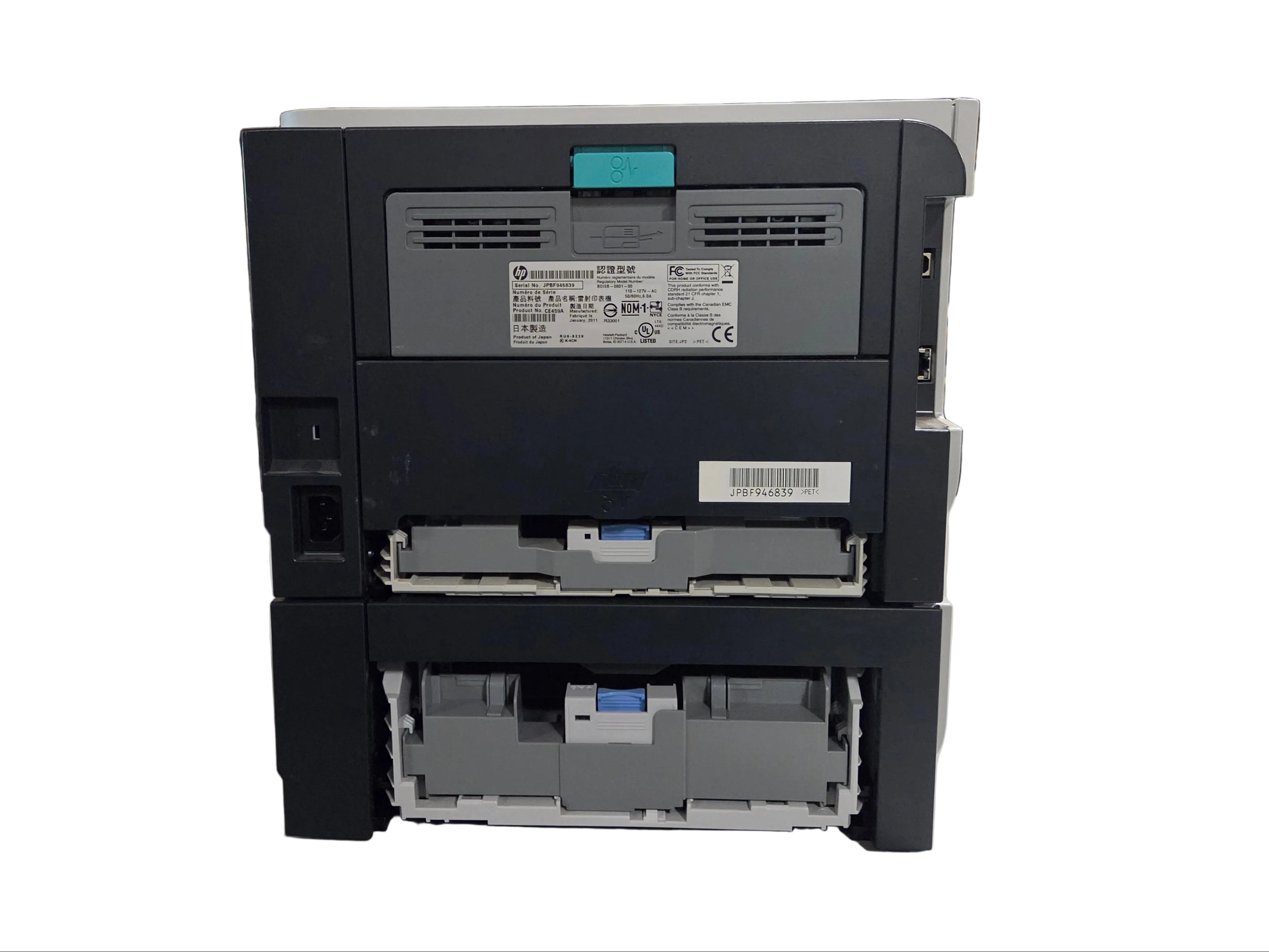 HP LaserJet P2055dn Printer with Extra Tray *Tray 1 Missing Hinge*