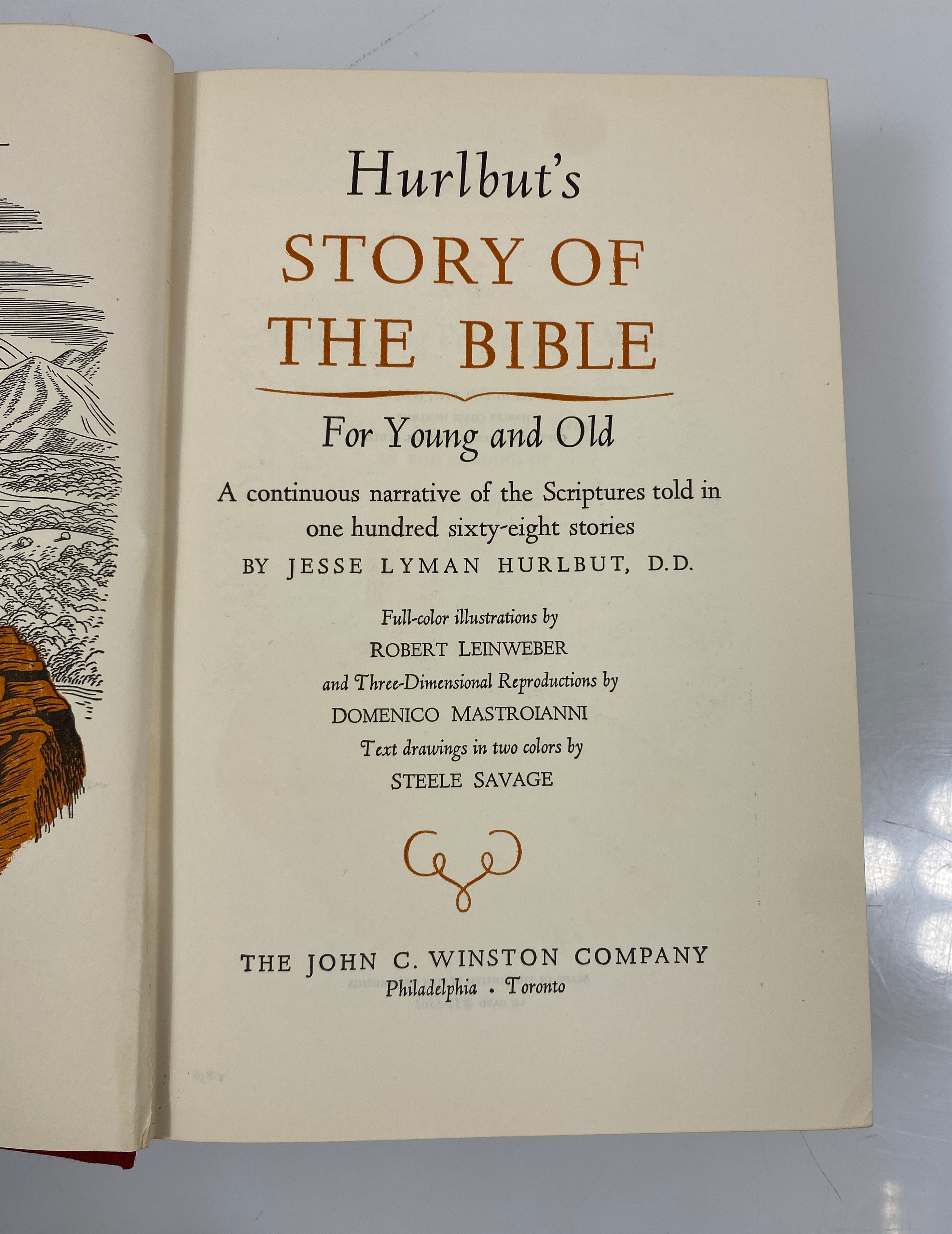 Hurlbut's Story of the Bible For Young and Old 1952 HCDJ