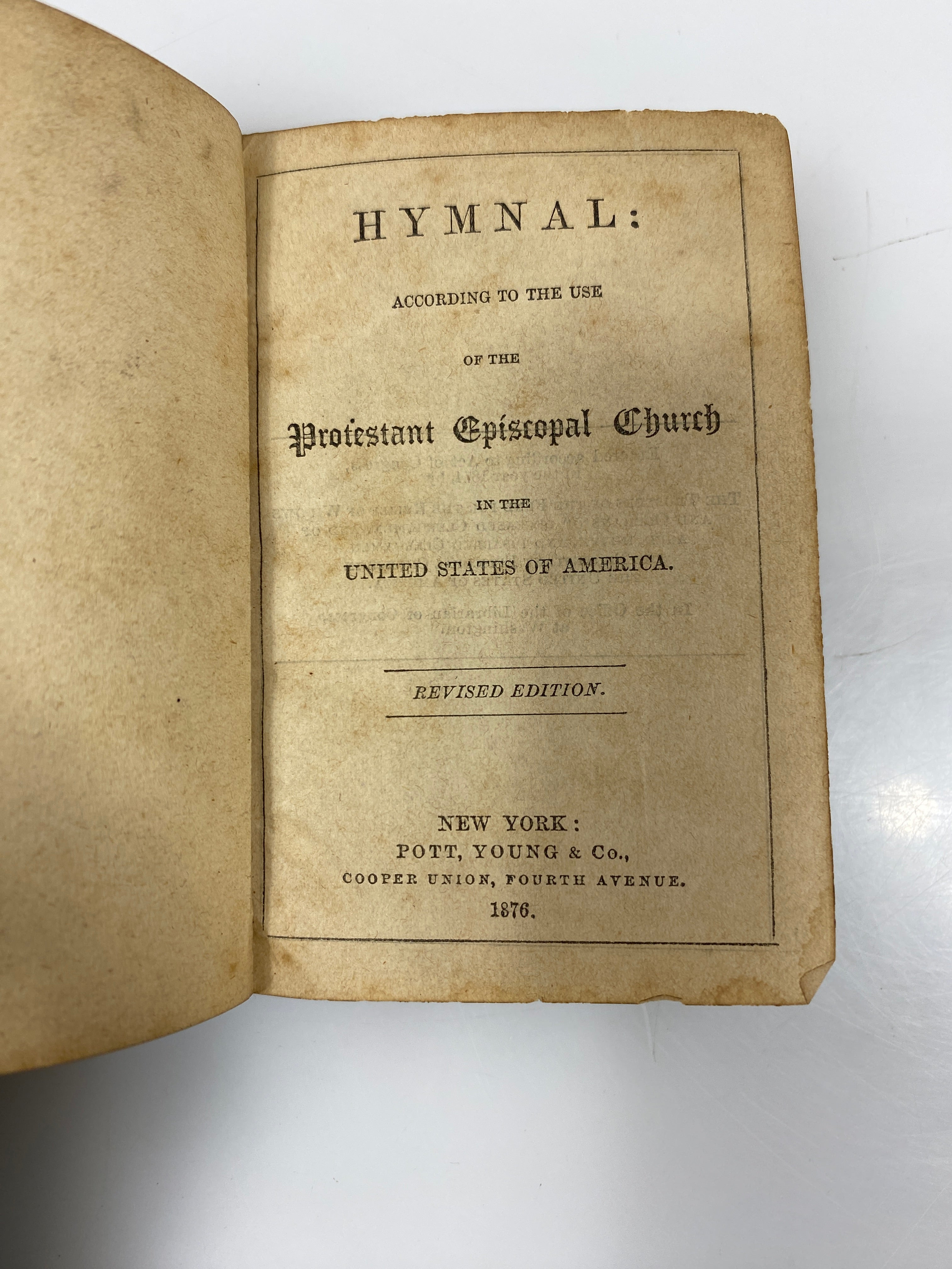 Hymnal: Use of the Protestant Episcopal Church of USA 1876 Leather Bound