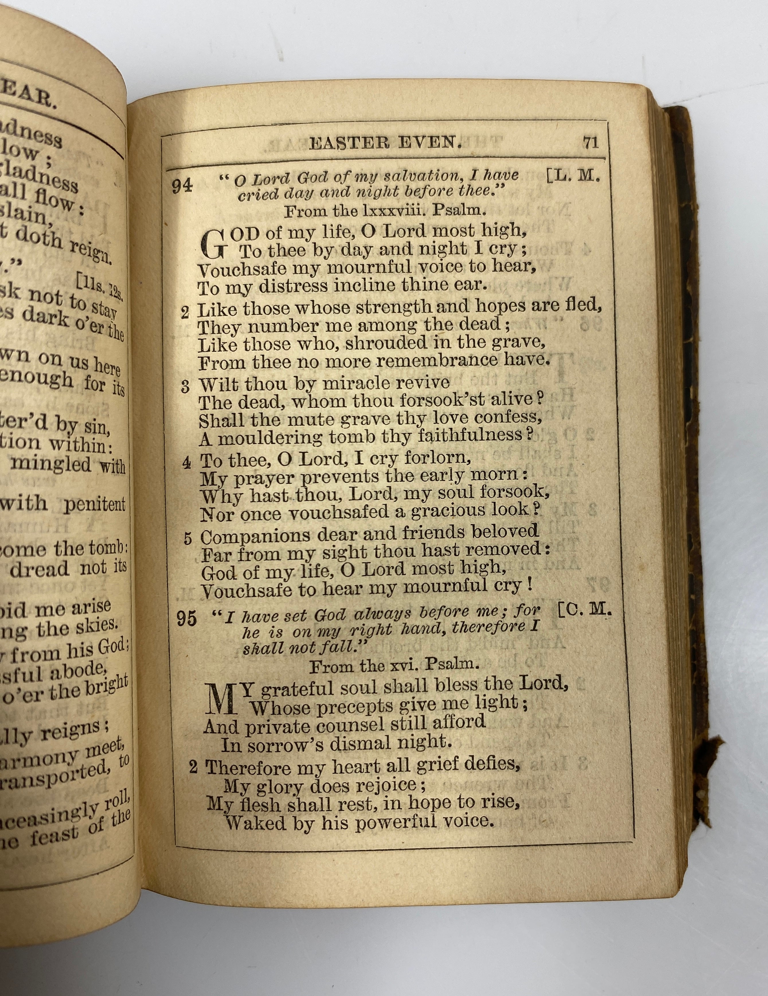 Hymnal: Use of the Protestant Episcopal Church of USA 1876 Leather Bound