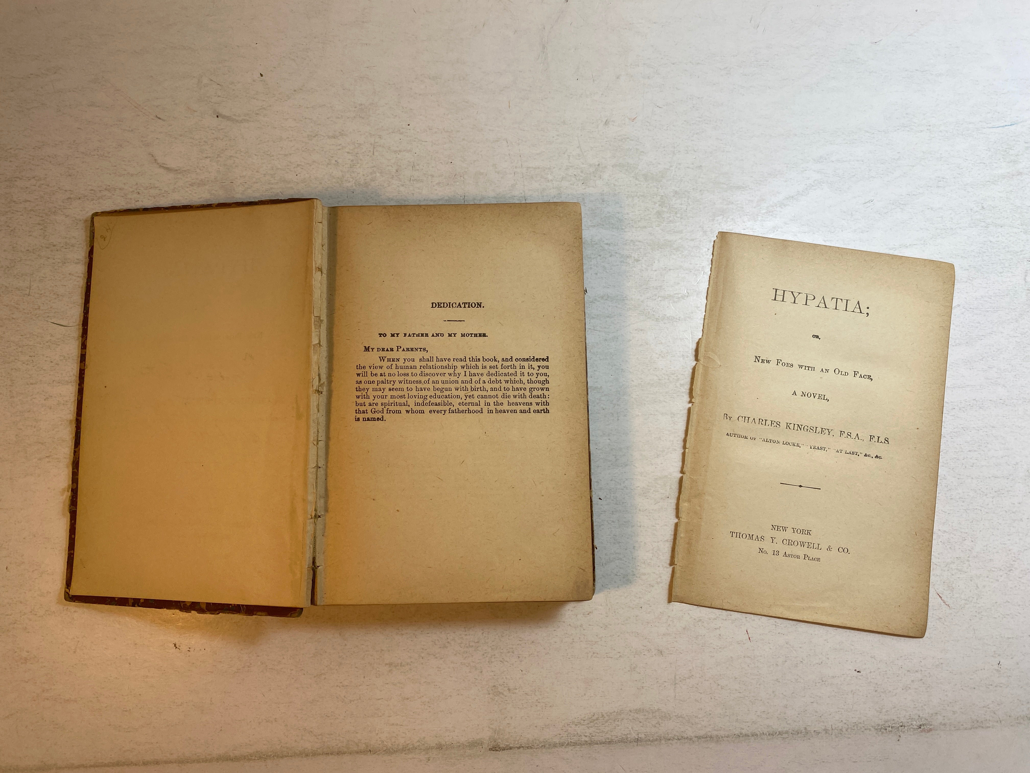Hypatia Charles Kingsley Antique HC Book