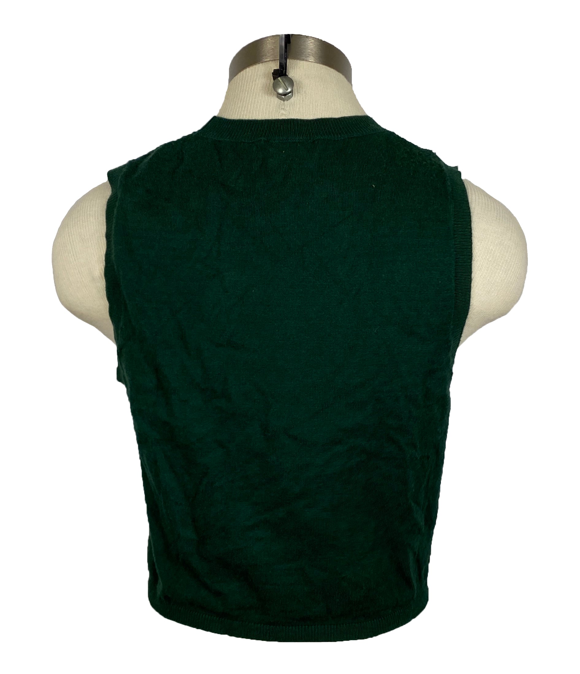 Hype and Vice Green MSU Cropped Sweater-Vest Women's Size XL