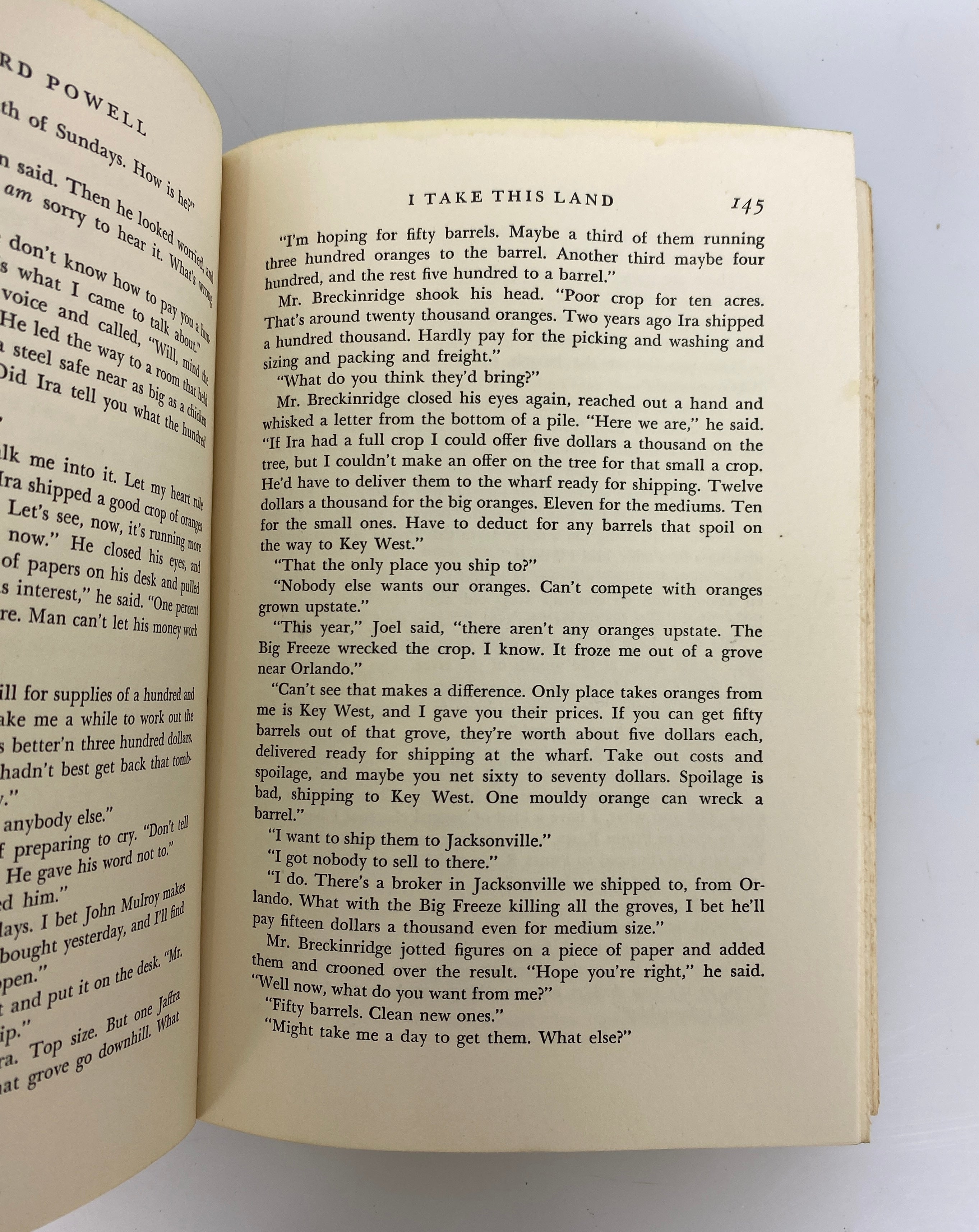 I Take This Land by Richard Powell 1962 Vintage HC DJ