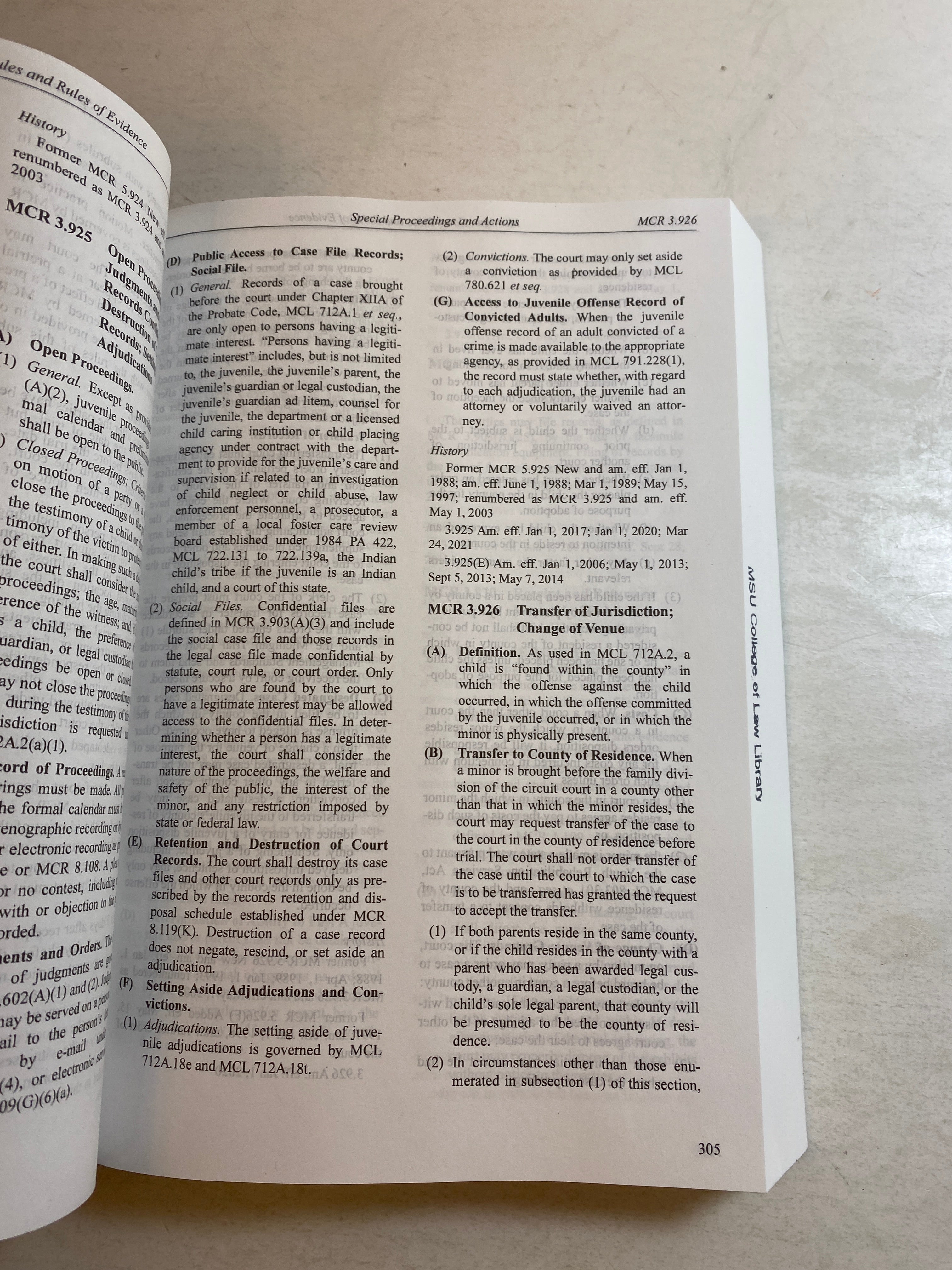 ICLE Michigan Court Rules and Rules of Evidence October 2024 SC Ex Library