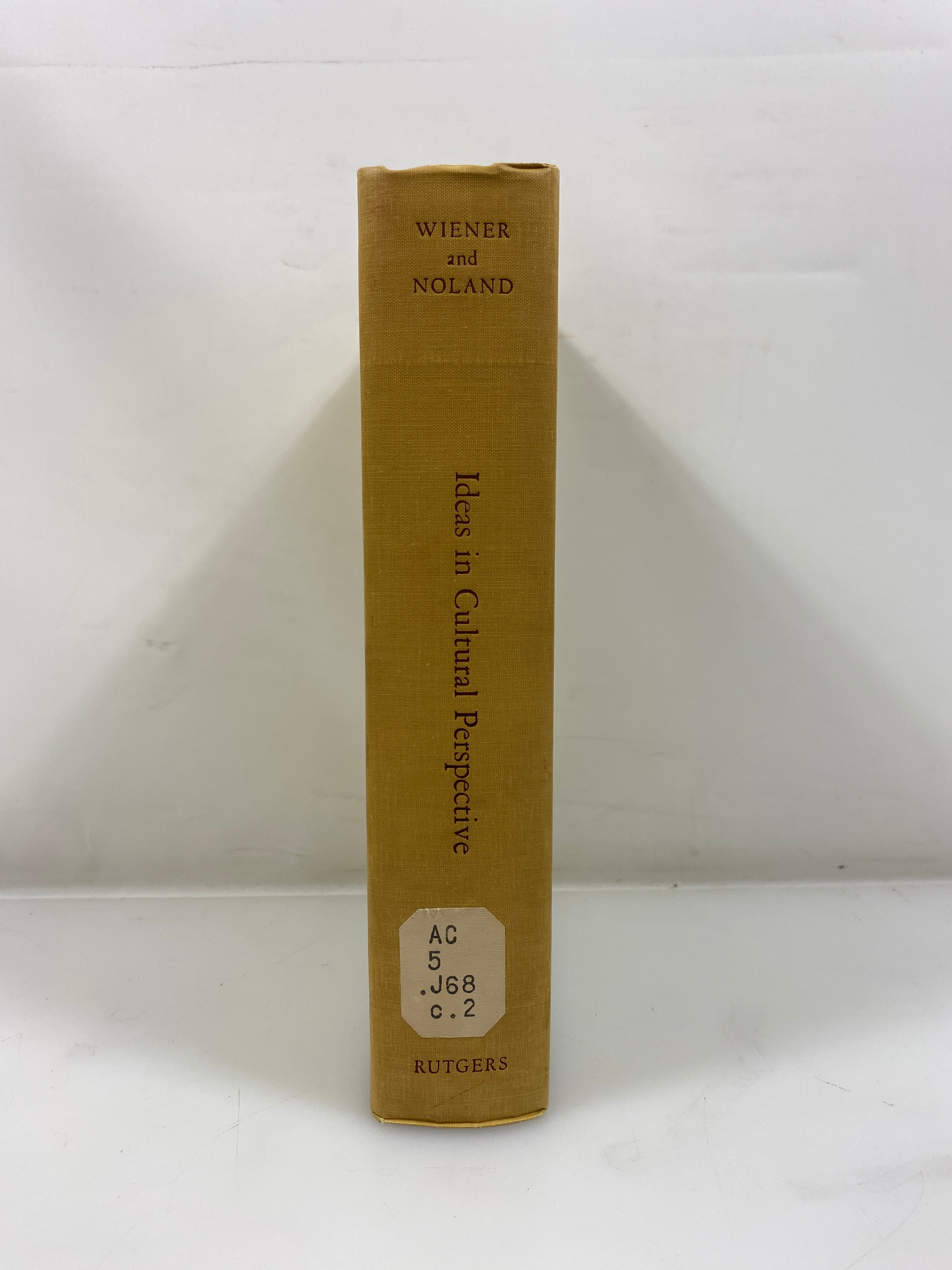 Ideas in Cultural Perspective Wiener/Noland Ex-library 1962 HC