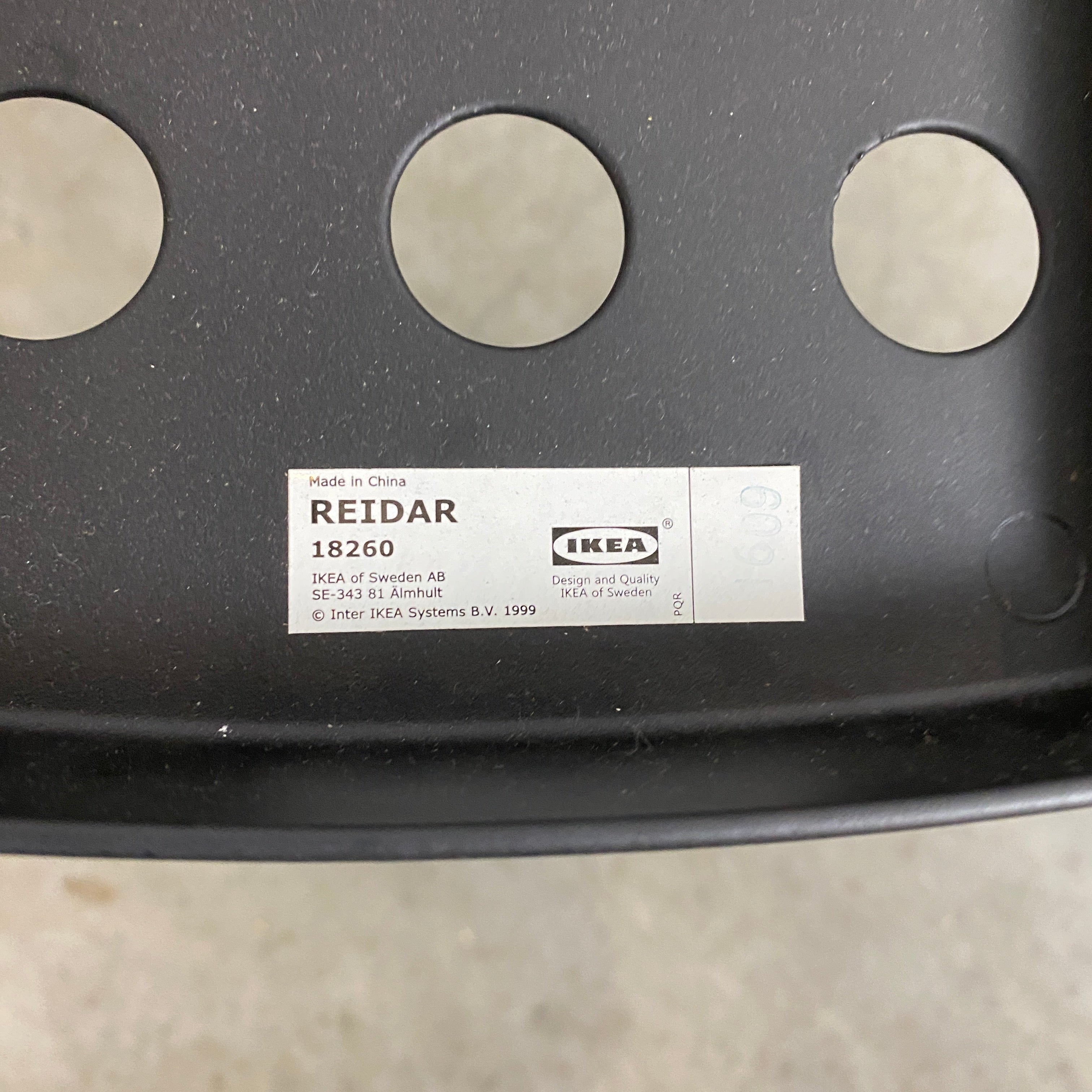 Ikea Reidar Black Metal Chair
