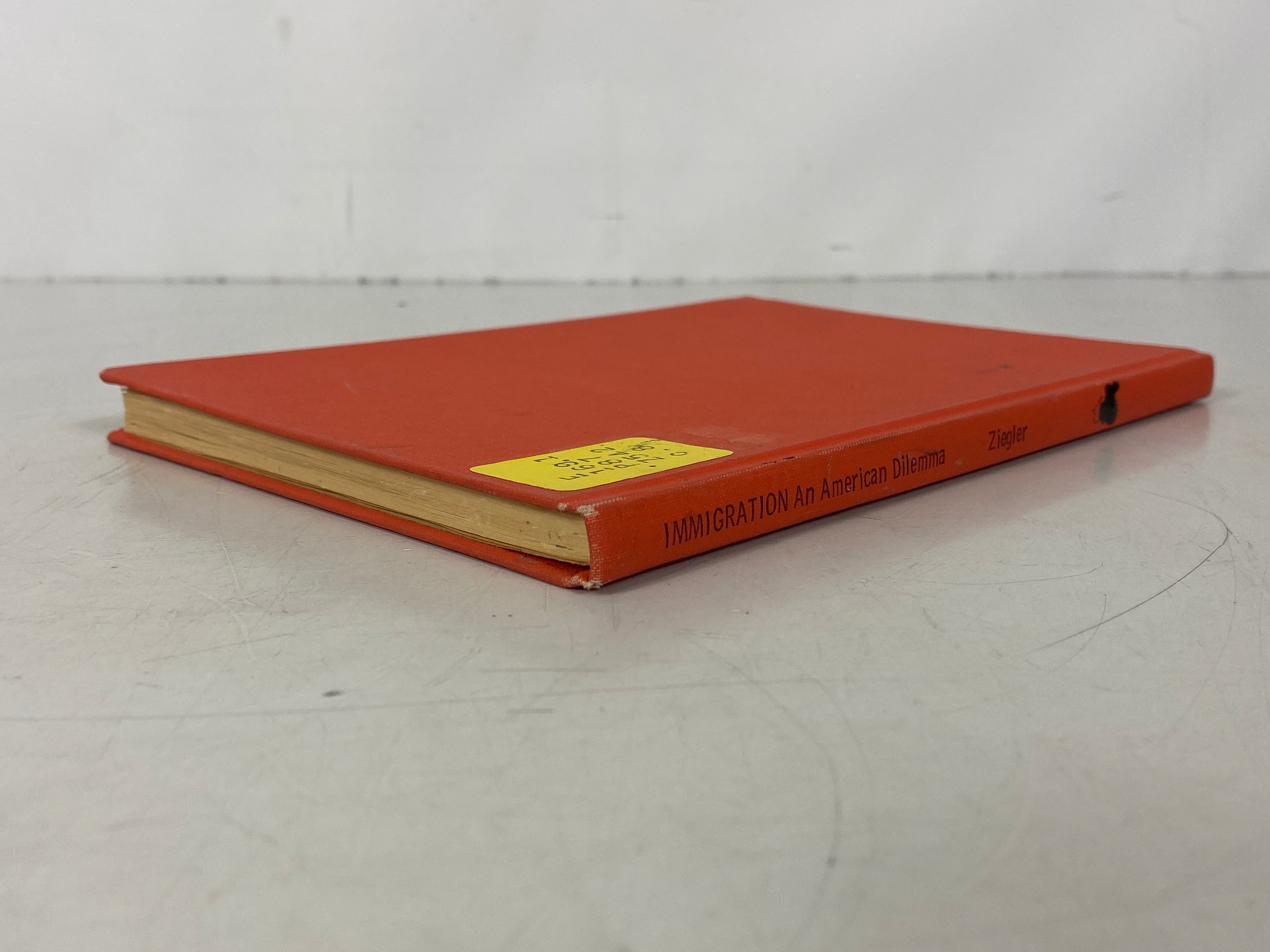 Immigration an American Dilemma by Ziegler 1953 Vintage HC Ex-Library