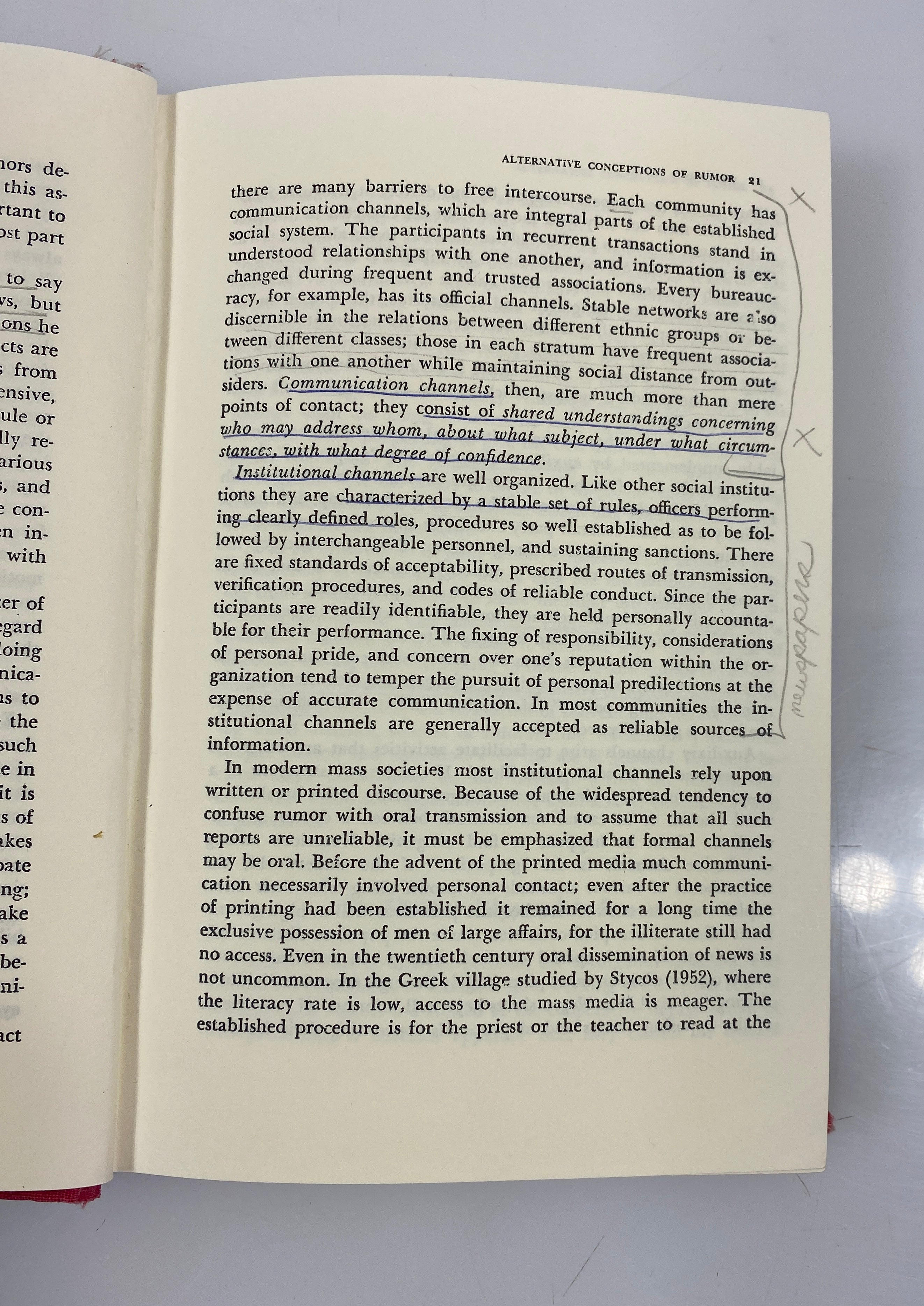 Improvised News by Tamotsu Shibutani 1966 1st Print. Ex-Library HC