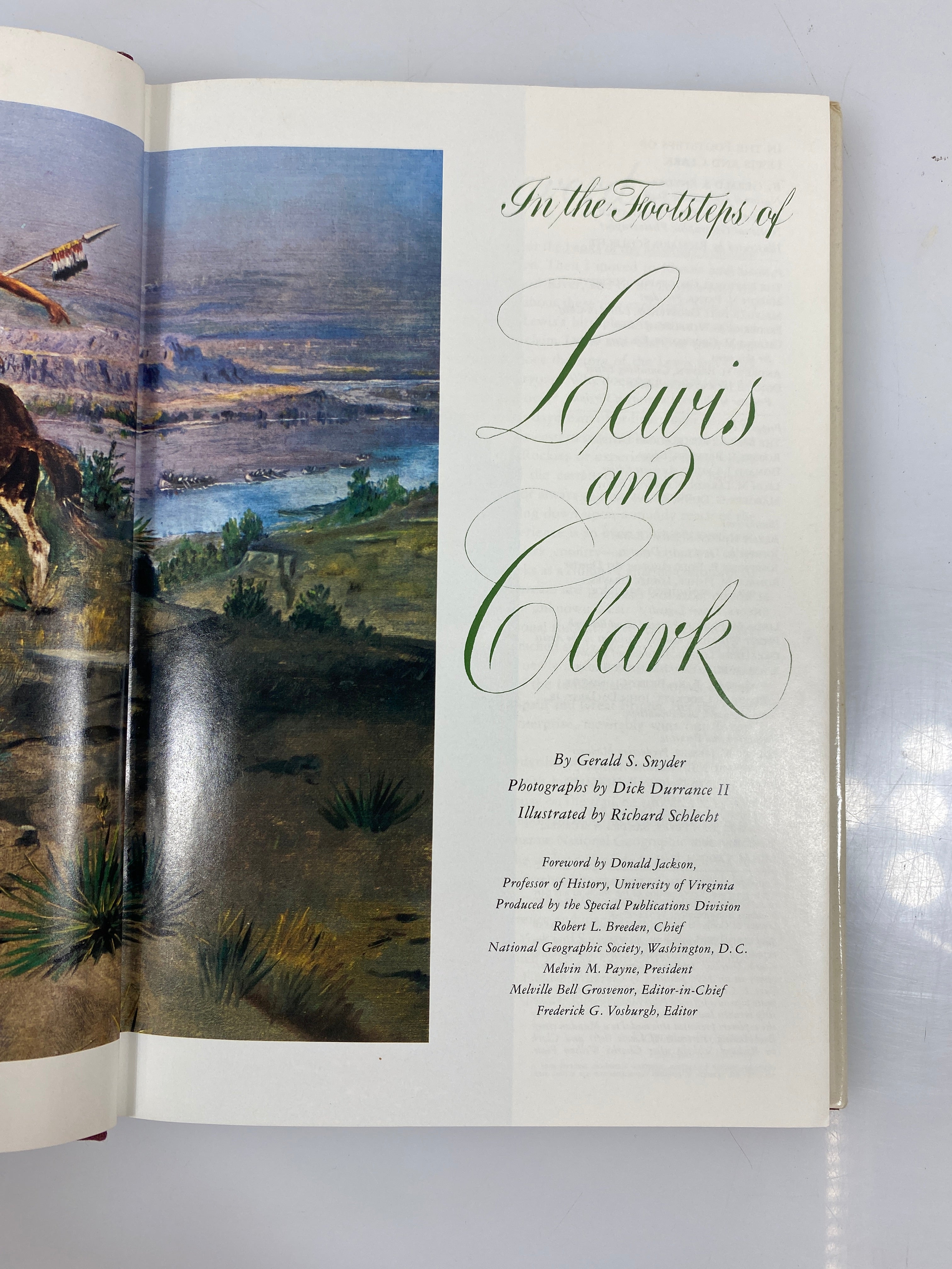 In the Footsteps of Lewis & Clark by Snyder 1970 HCDJ