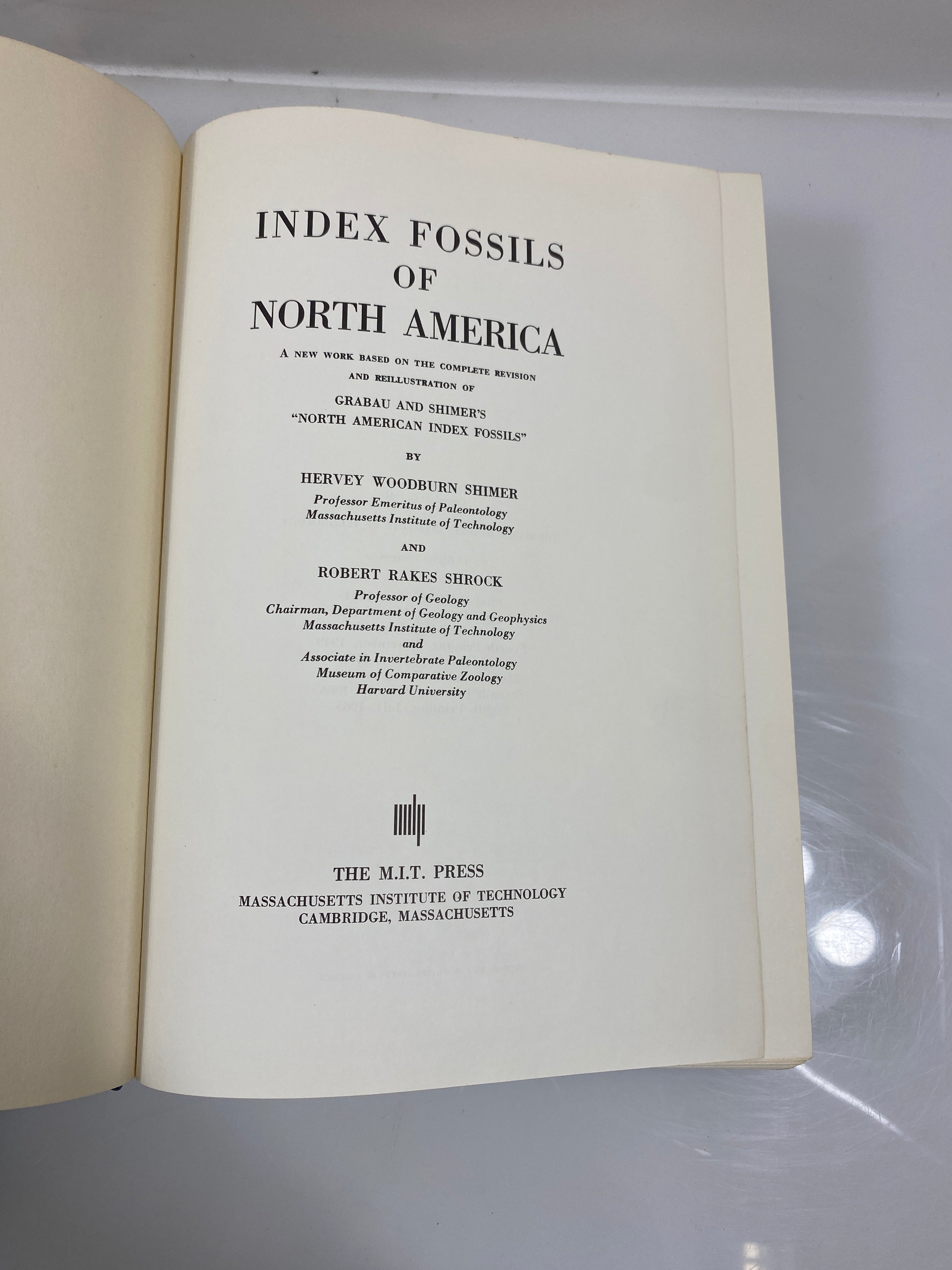 Index Fossils of North America by Shimer/Shrock 8th Print 1965 Ex-Library HC