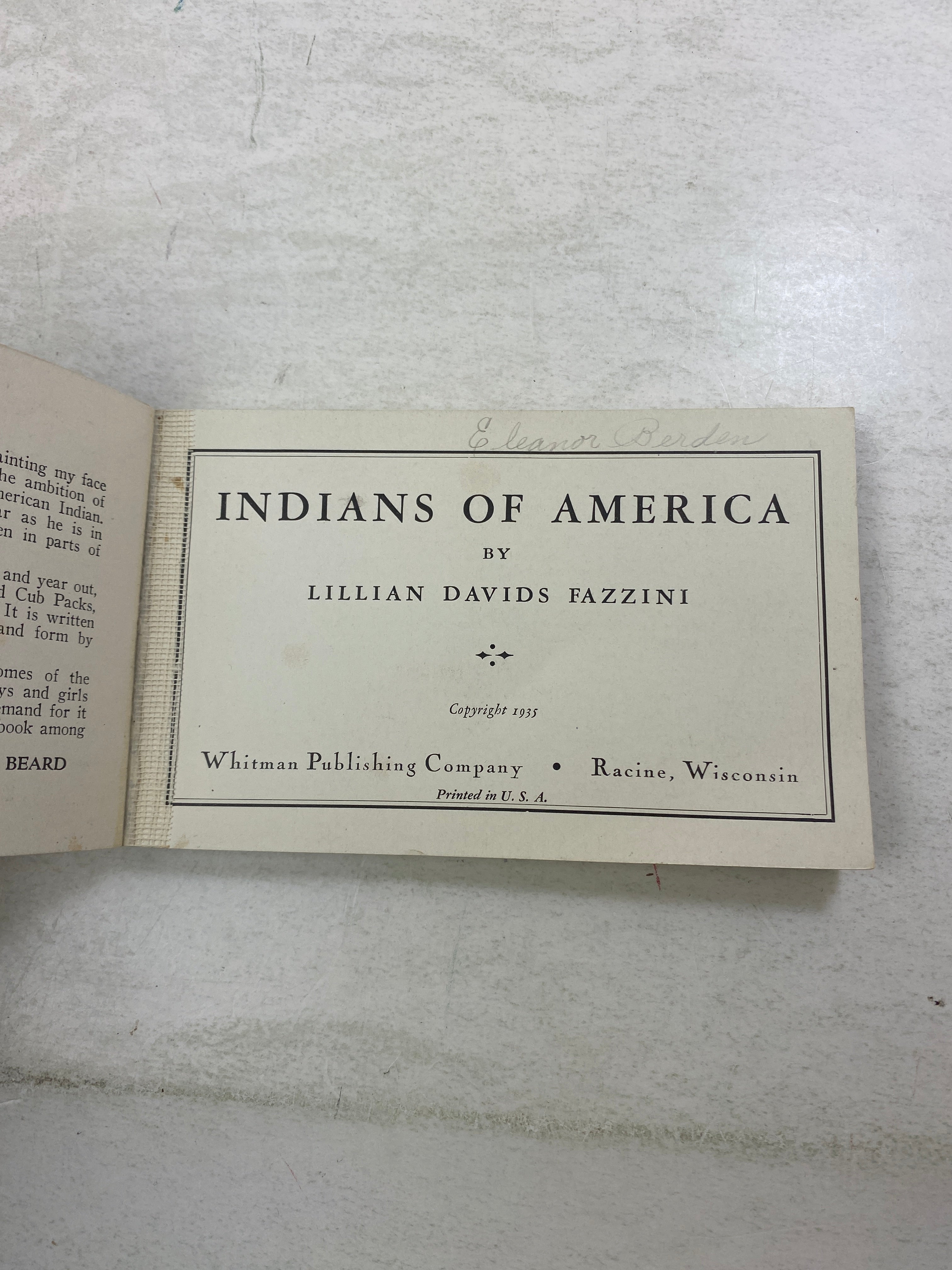Indians of America Dan Beard Mini Book SC 1935