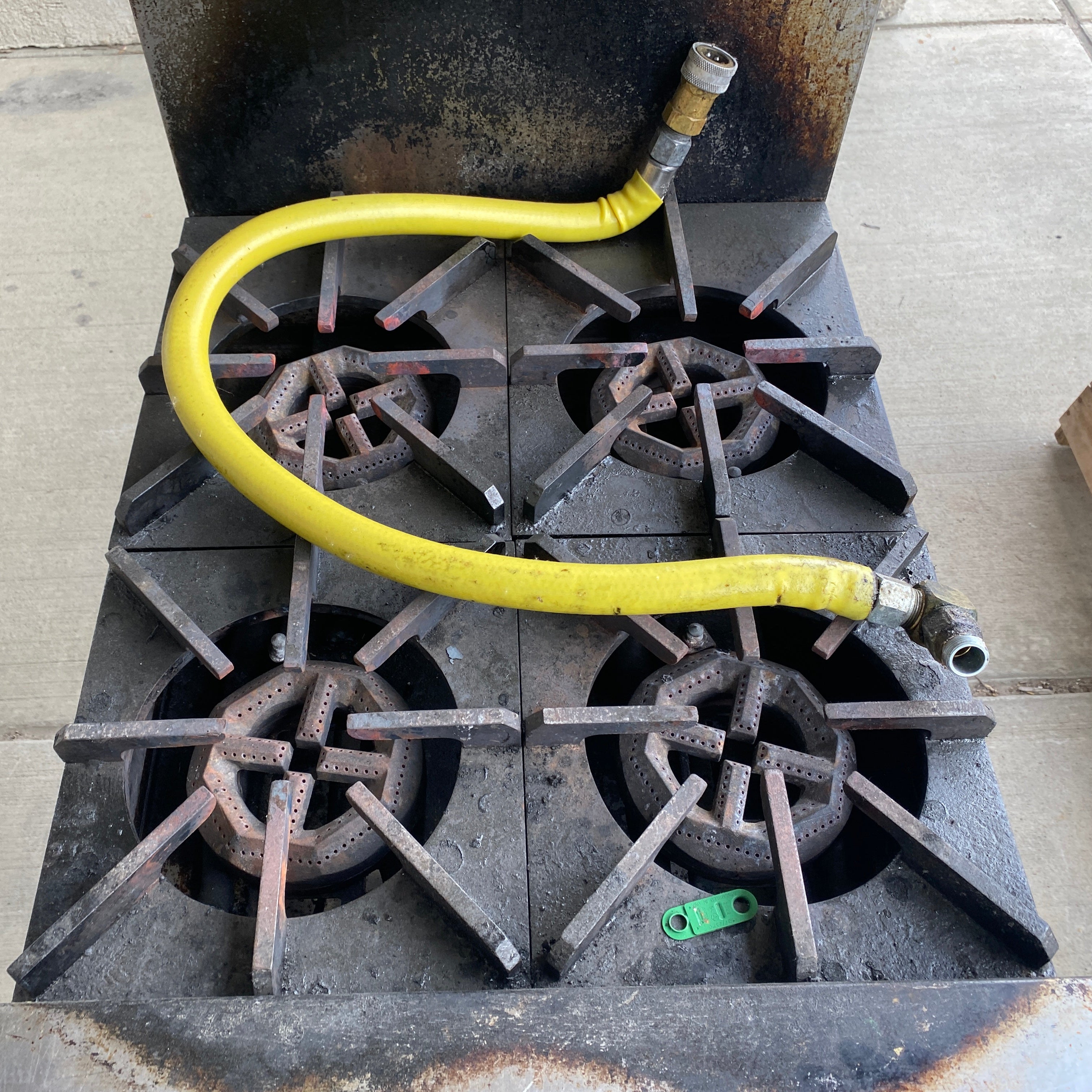 Industrial 4 Heater Stove Top on Wheels