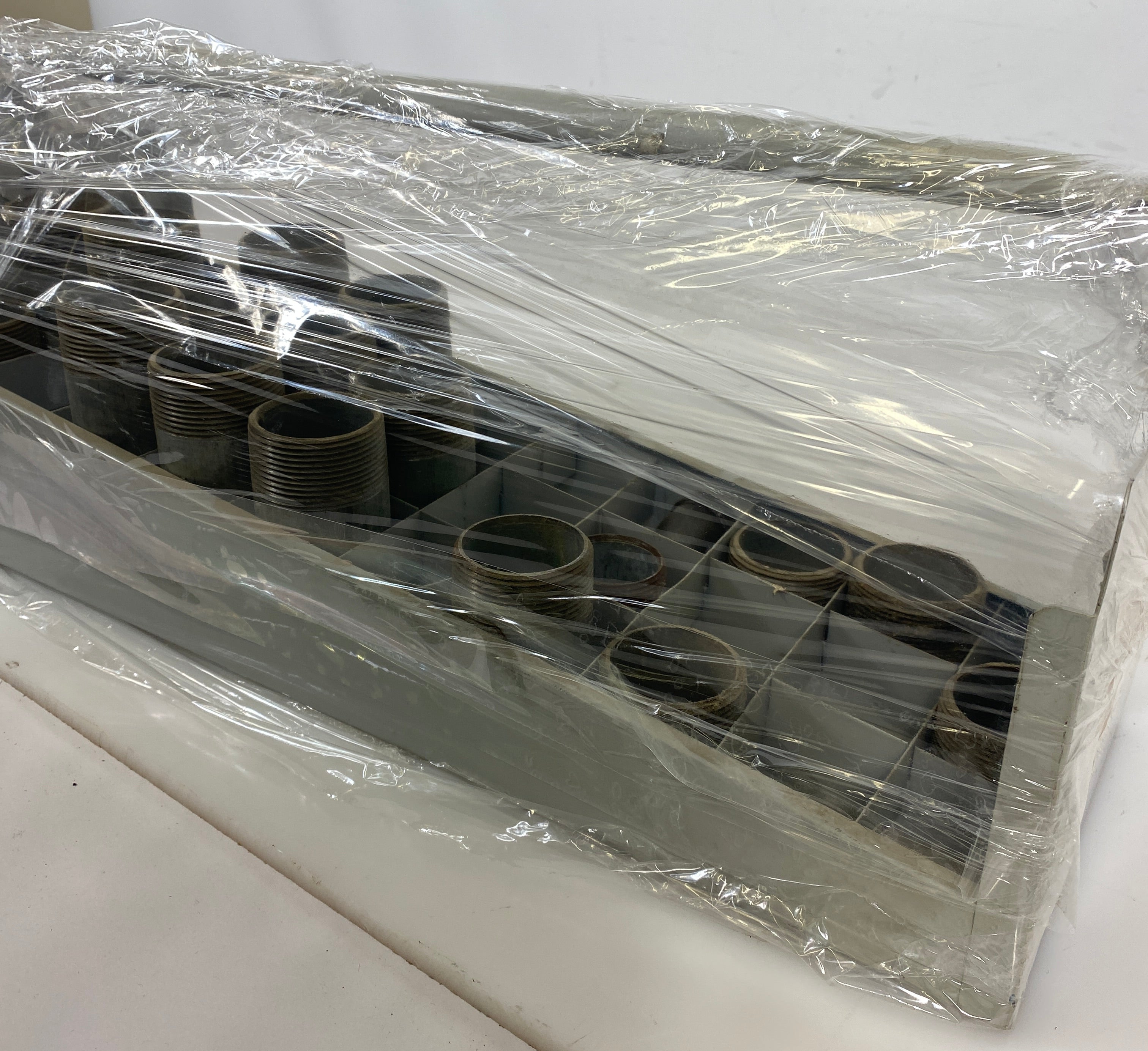 Industrial Metal Pipe Nipple Storage Tray Organizer