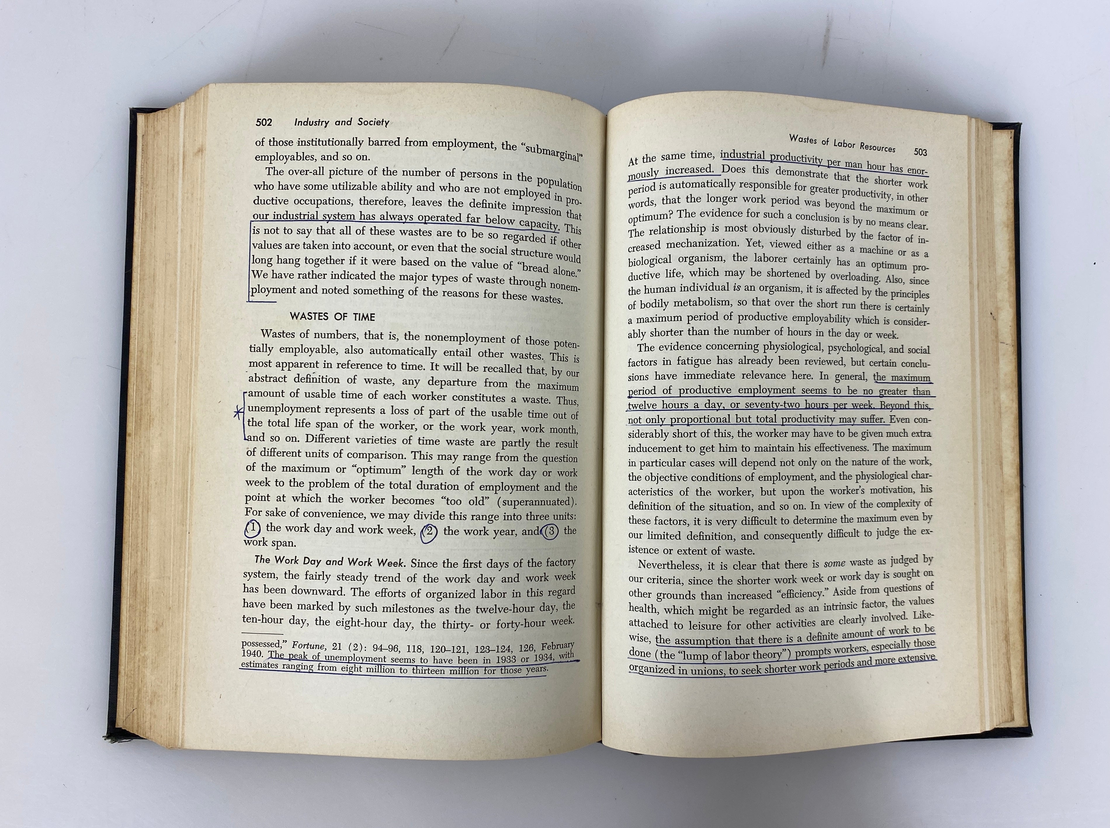 Industrial Relations & the Social Order Wilbert Moore 1957 4th Printing HC