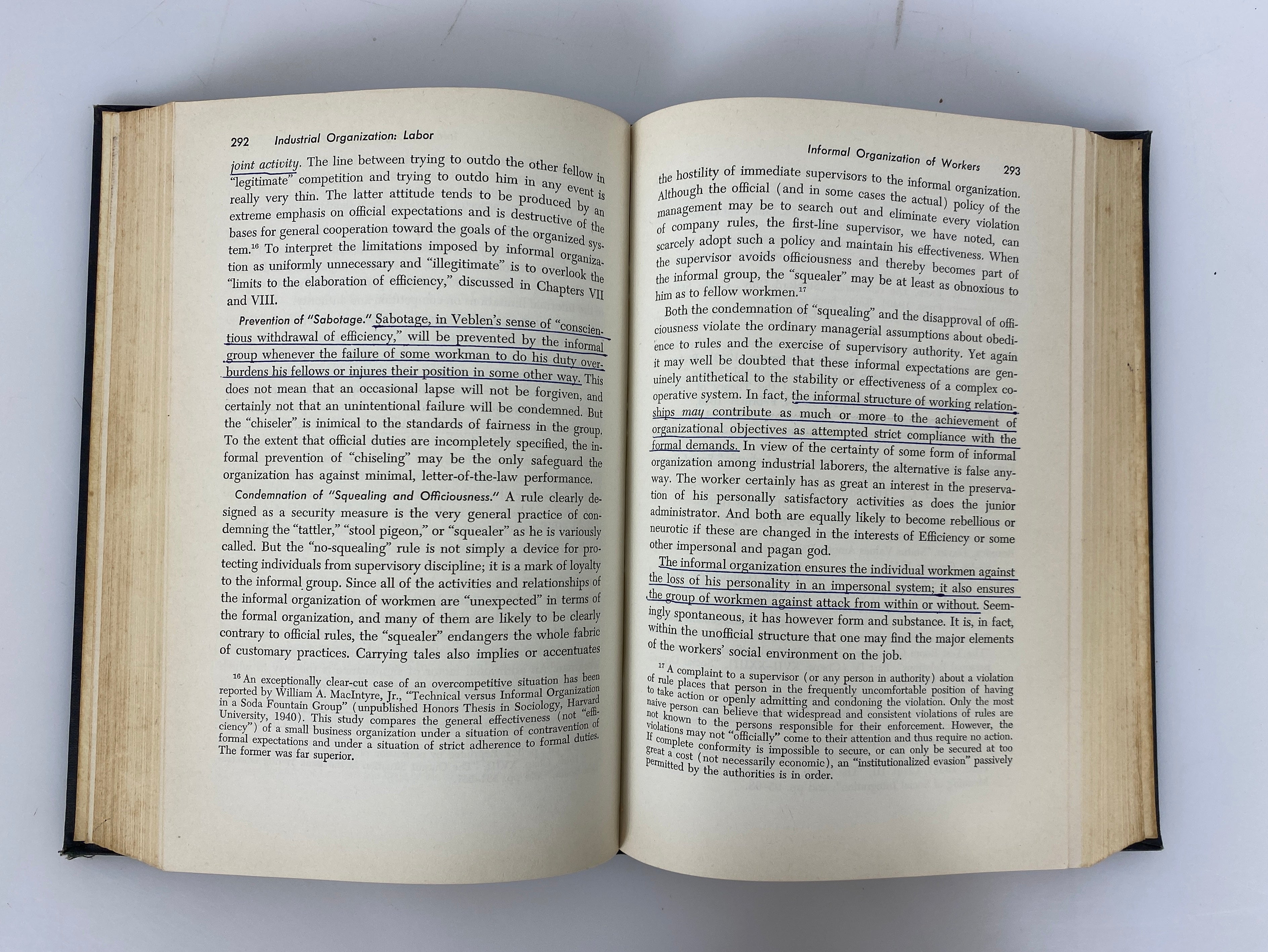 Industrial Relations & the Social Order Wilbert Moore 1957 4th Printing HC