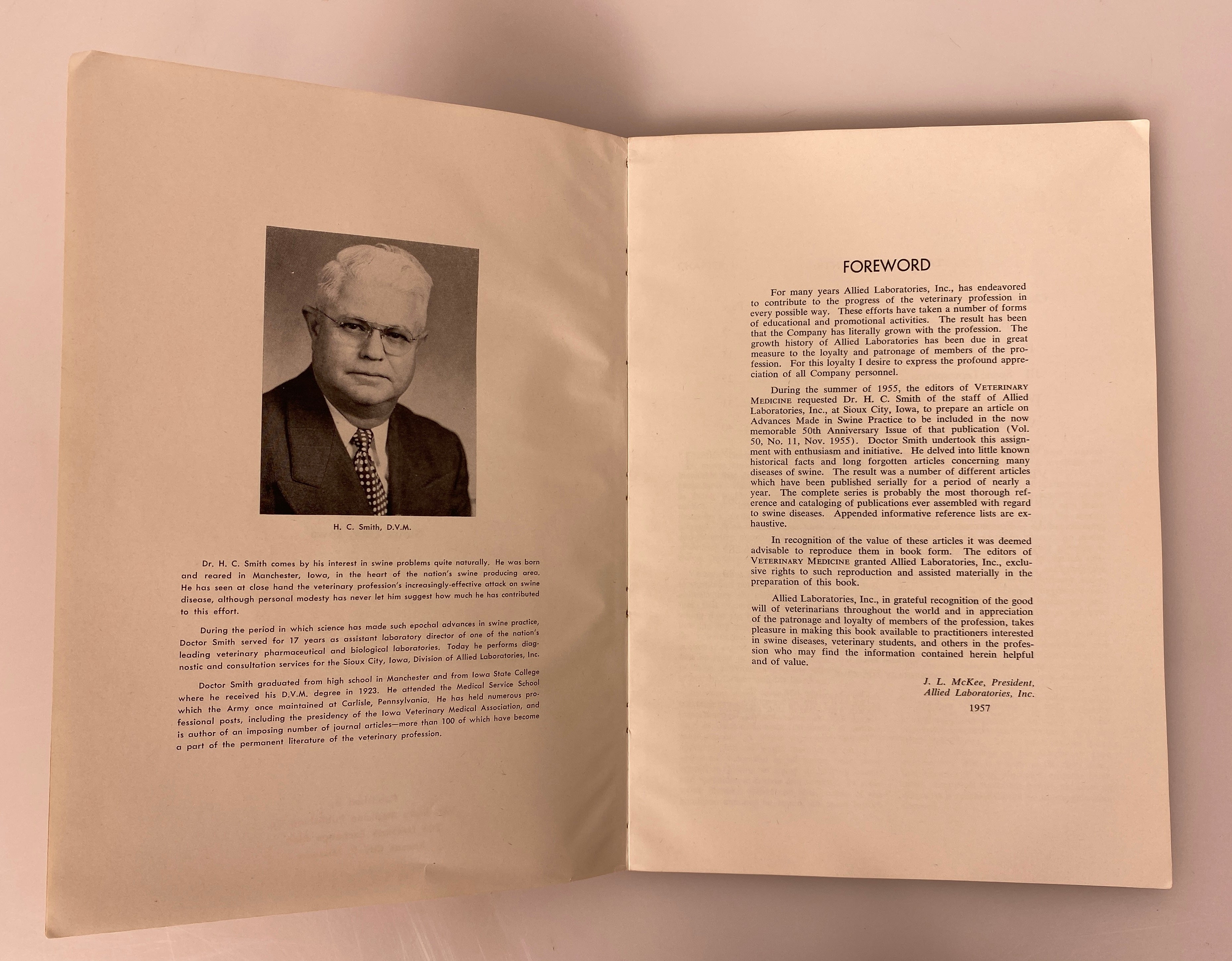 Infectious Diseases of Swine by H.C. Smith 1957 SC