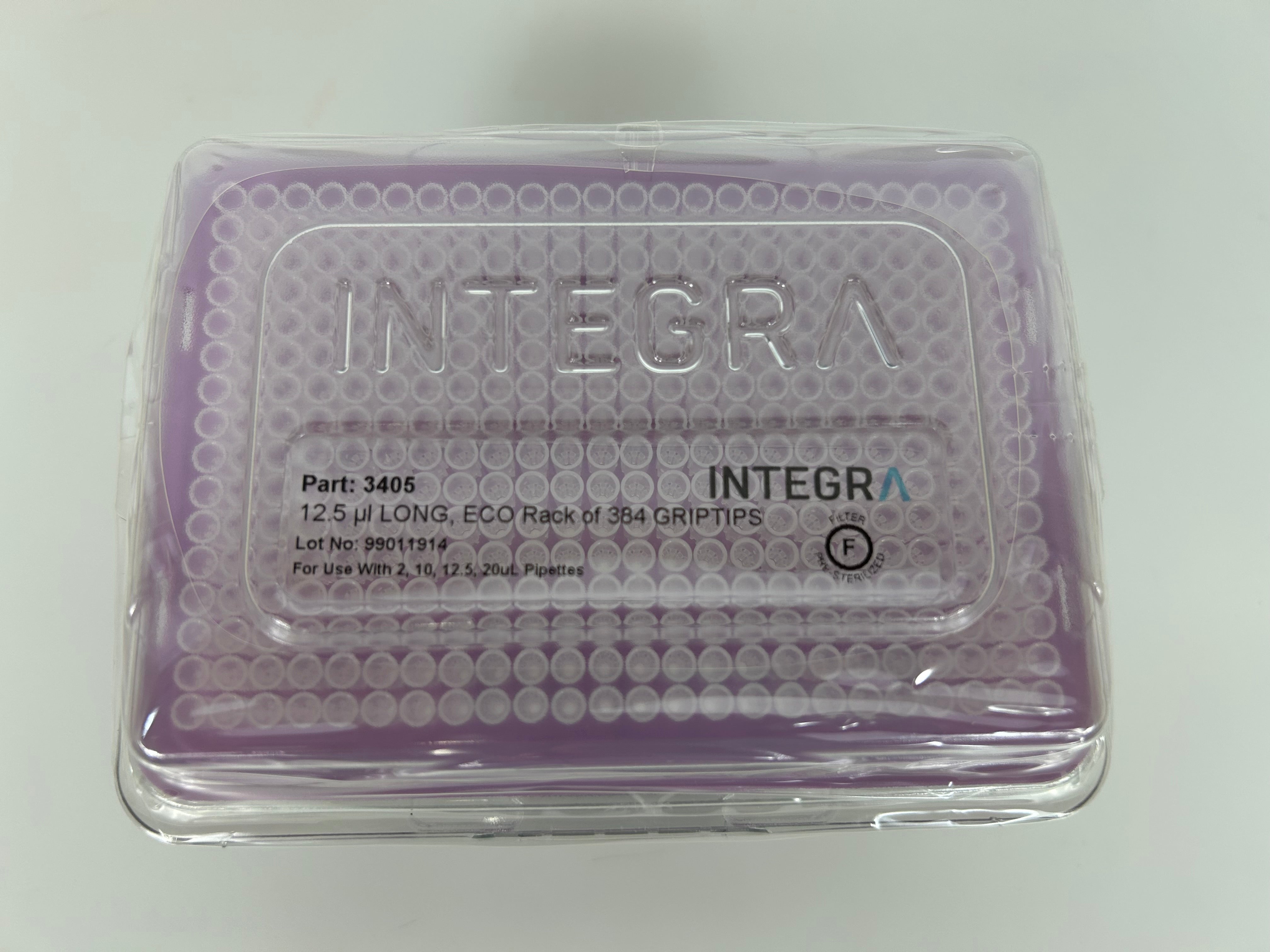 Integra 1250µ Grip Tips Pipettes 384 Rack Long ( 10 Pack)