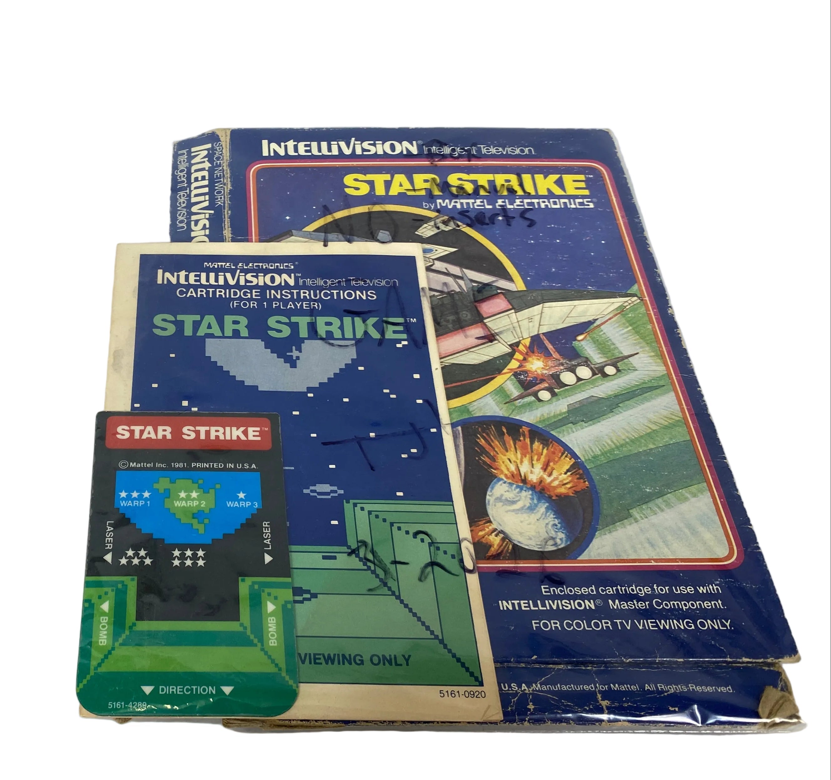 Intellivision Star Strike By Mattel Electronics *No Game*
