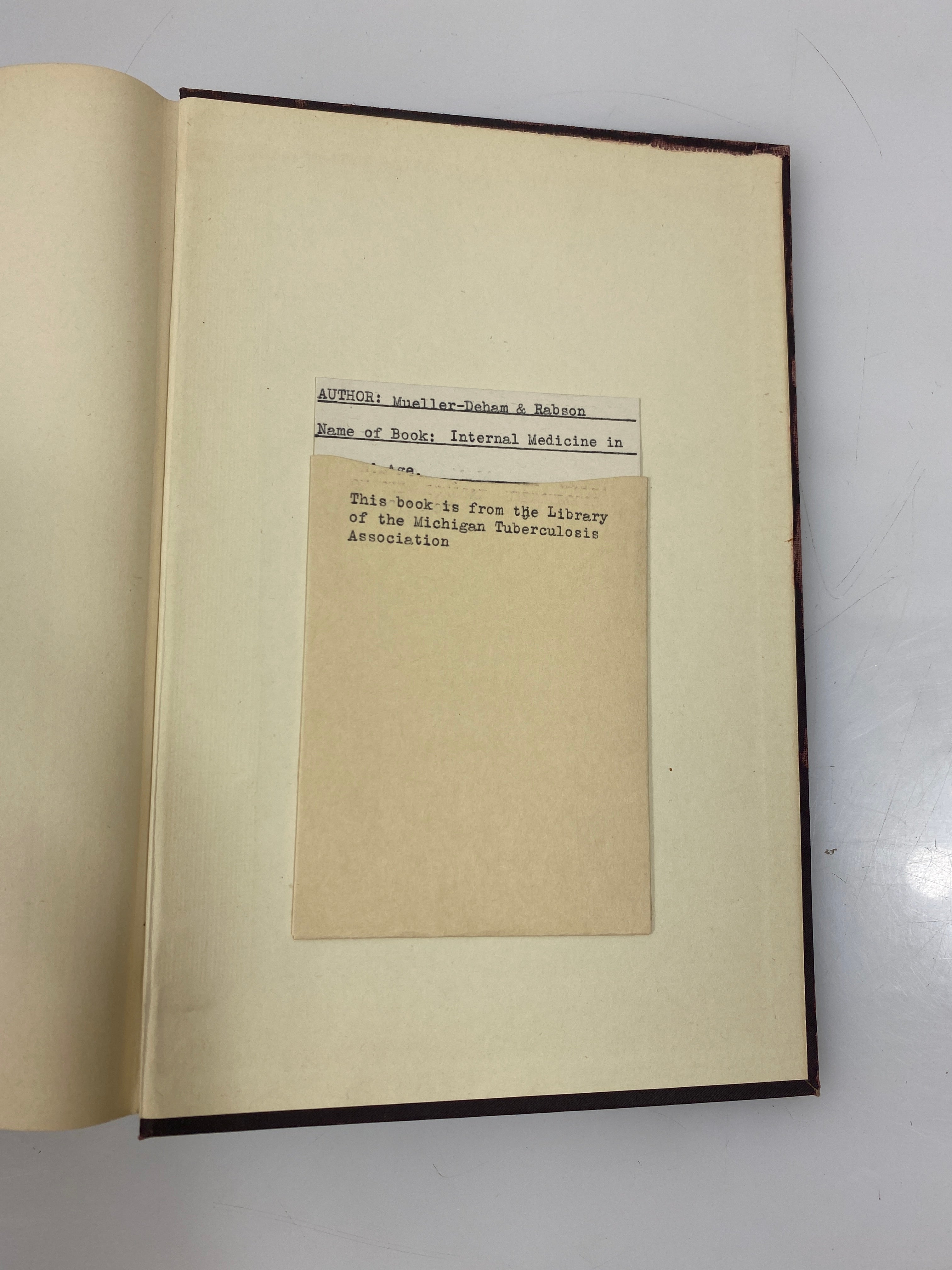 Internal Medicine in Old Age by Mueller-Deham/Rabson Ex-library 1942 HC