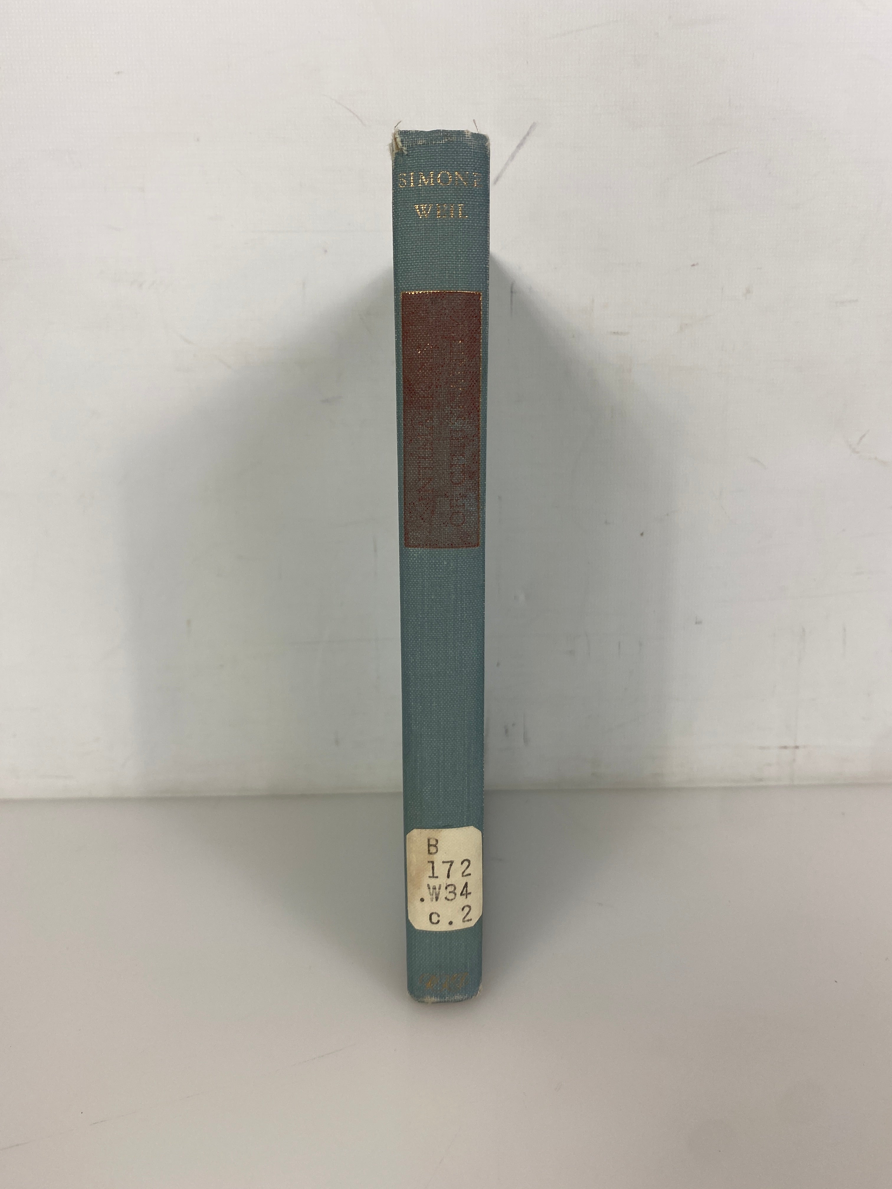Intimations of Christianity Among the Ancient Greeks Simone Weil 1957 Ex-Library
