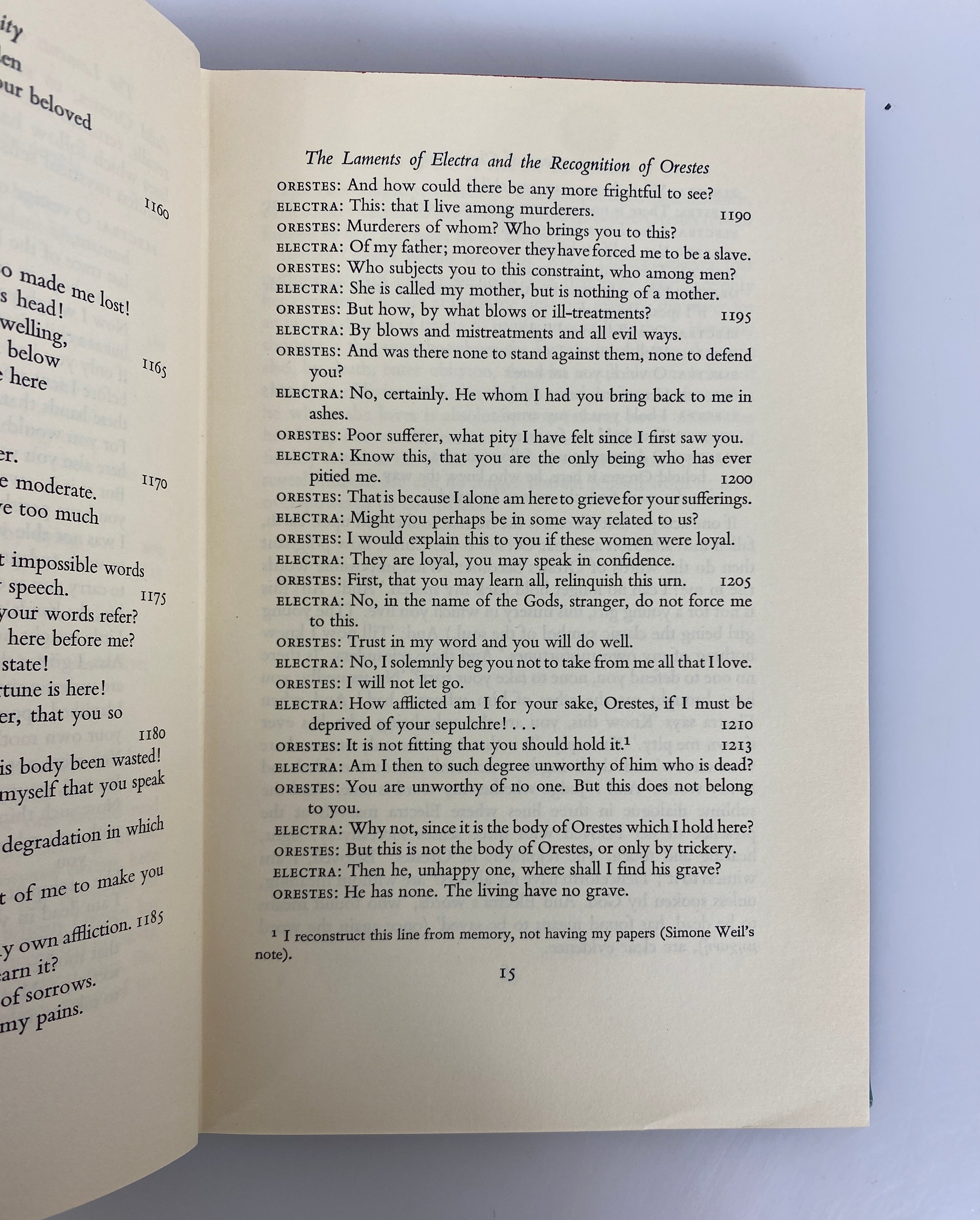 Intimations of Christianity Among the Ancient Greeks Simone Weil 1957 Ex-Library