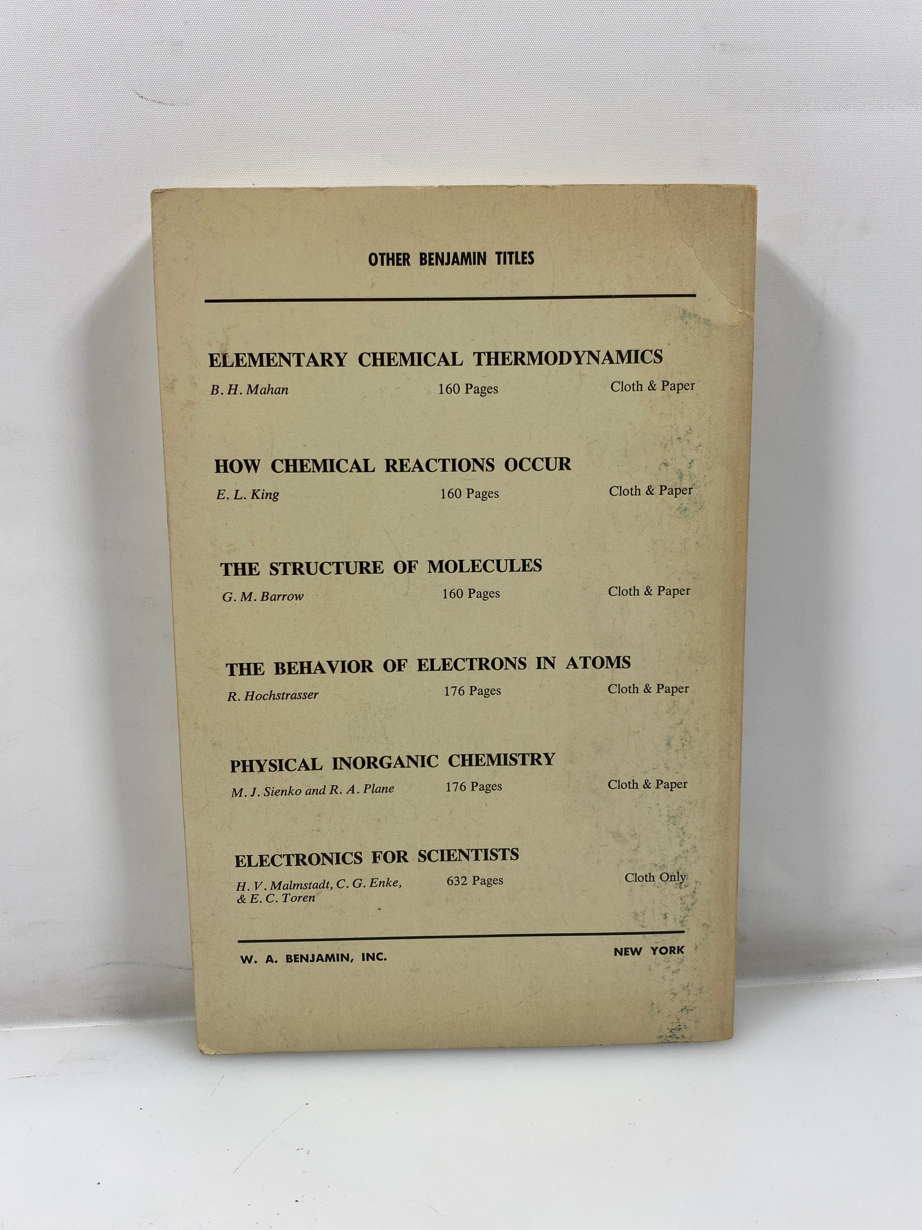 Introduction to Chemical Thermodynamics by Klotz 1964 SC
