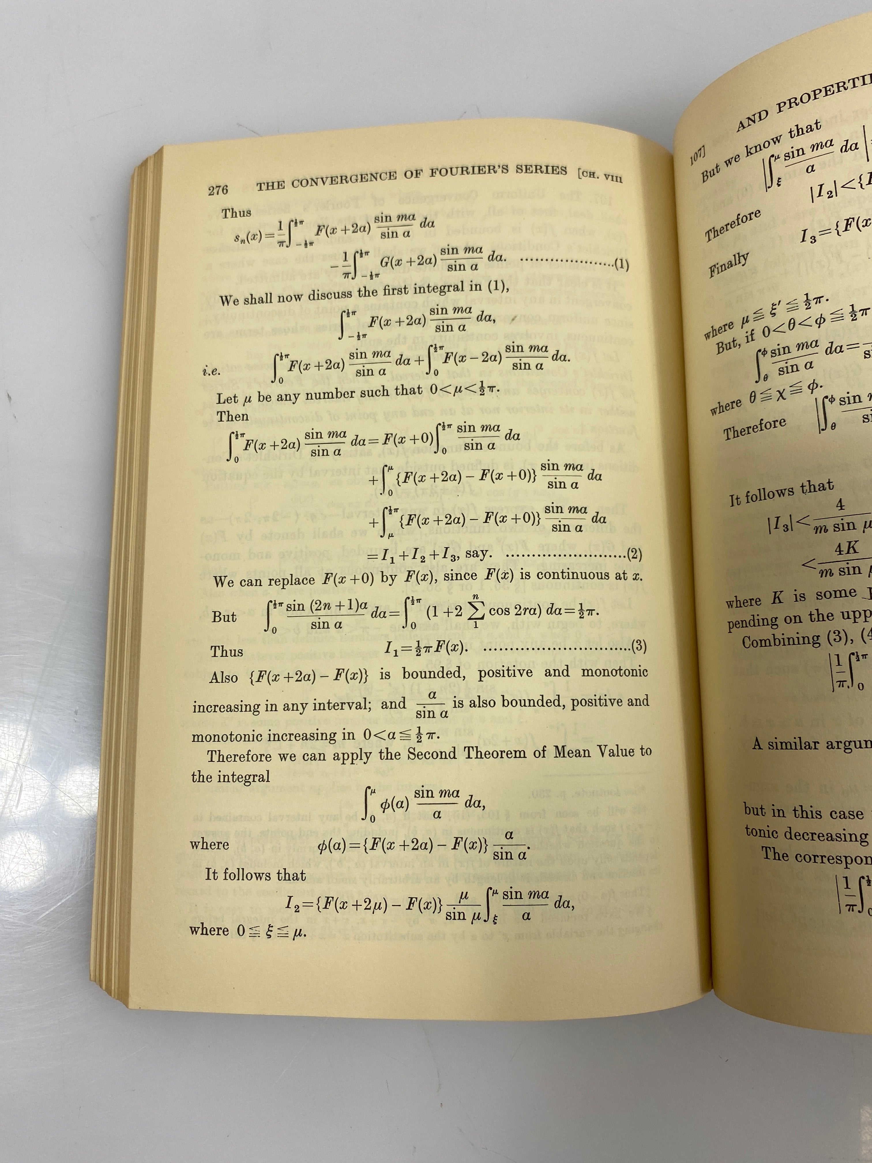 Introduction to the Theory of Fourier's Series and Integrals by Carslaw 1930 SC