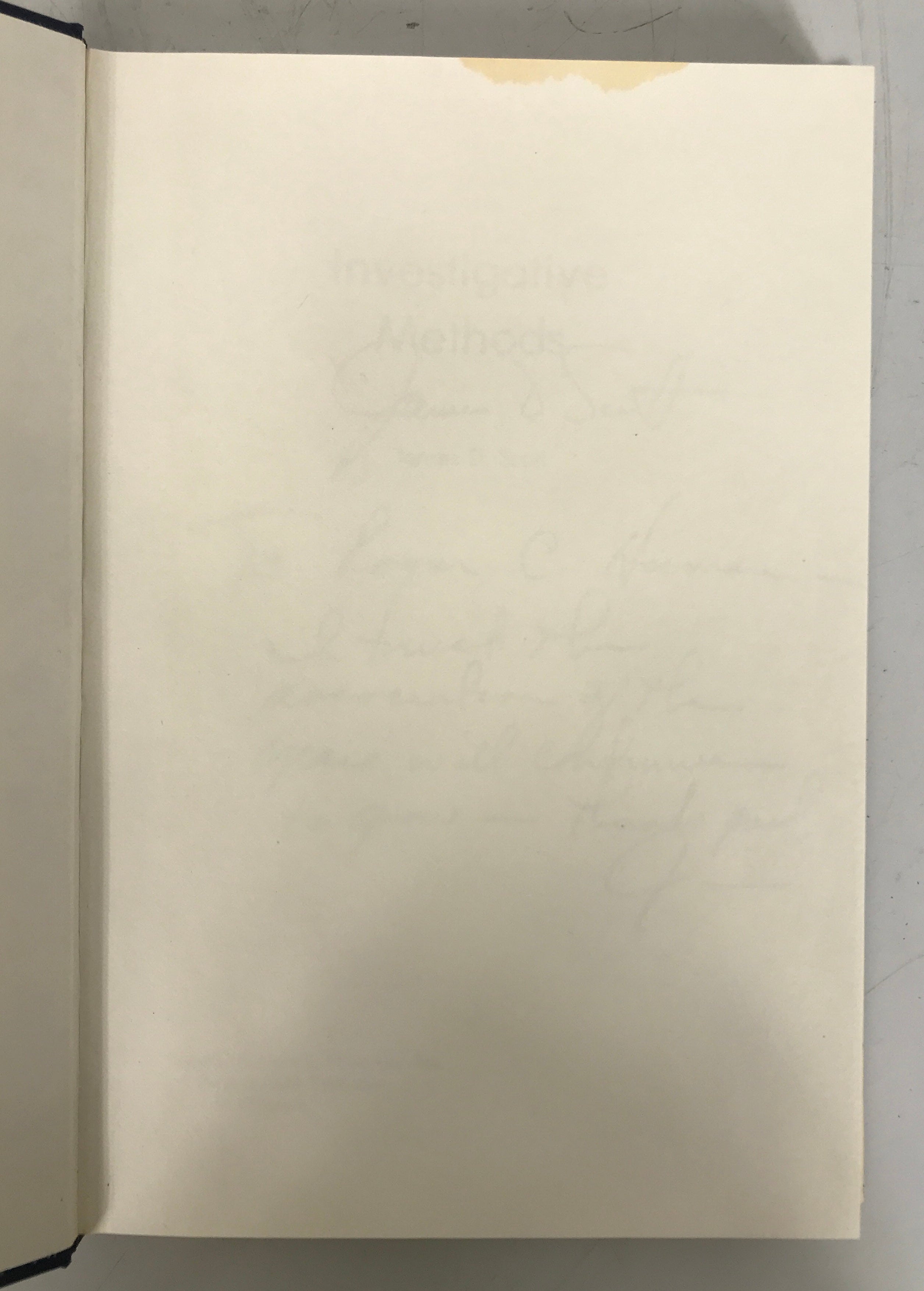 Investigative Methods by James Scott 1978 Signed HC DJ